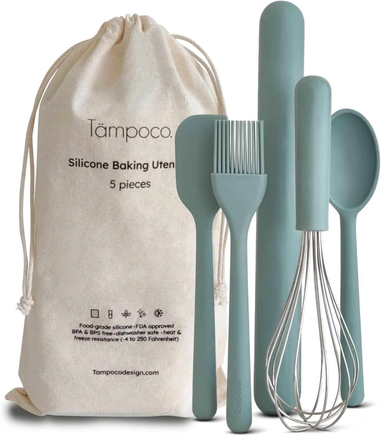 Tampoco Real Kids Cooking & Baking Set – Montessori Kitchen Tools for Real Cooking with Food-Safe Silicone Utensils – Functional & Fun Gift for Young Chefs
