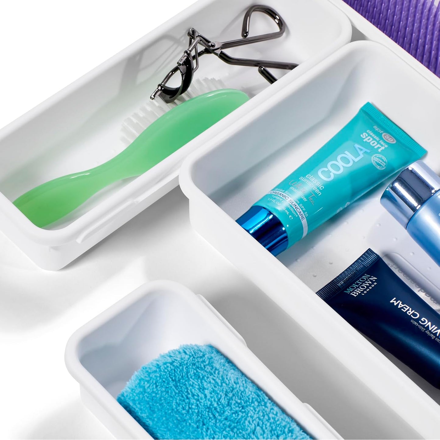 madesmart 8-Piece Interlocking Bin Pack Customizable Multi-Purpose Drawer, One Home Organization, BPA Free, White, 8 Count (Pack of 6)