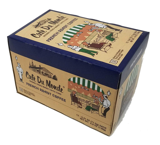 Cafe Du Monde Coffee French Roast Single-Serve Cup Pods, 12 Count