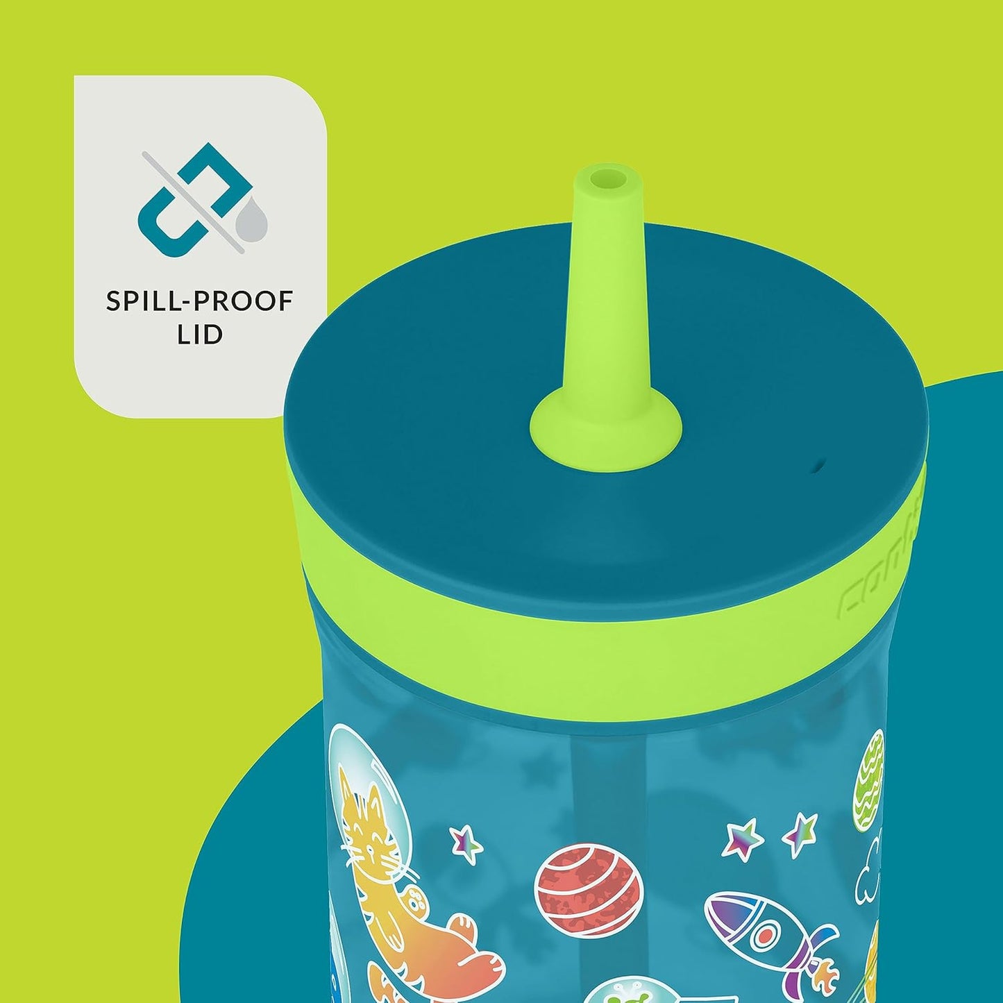 Contigo Kids’ Leighton Straw Tumbler with Spill-Proof Lid, 14 Oz. (Pack of 8)