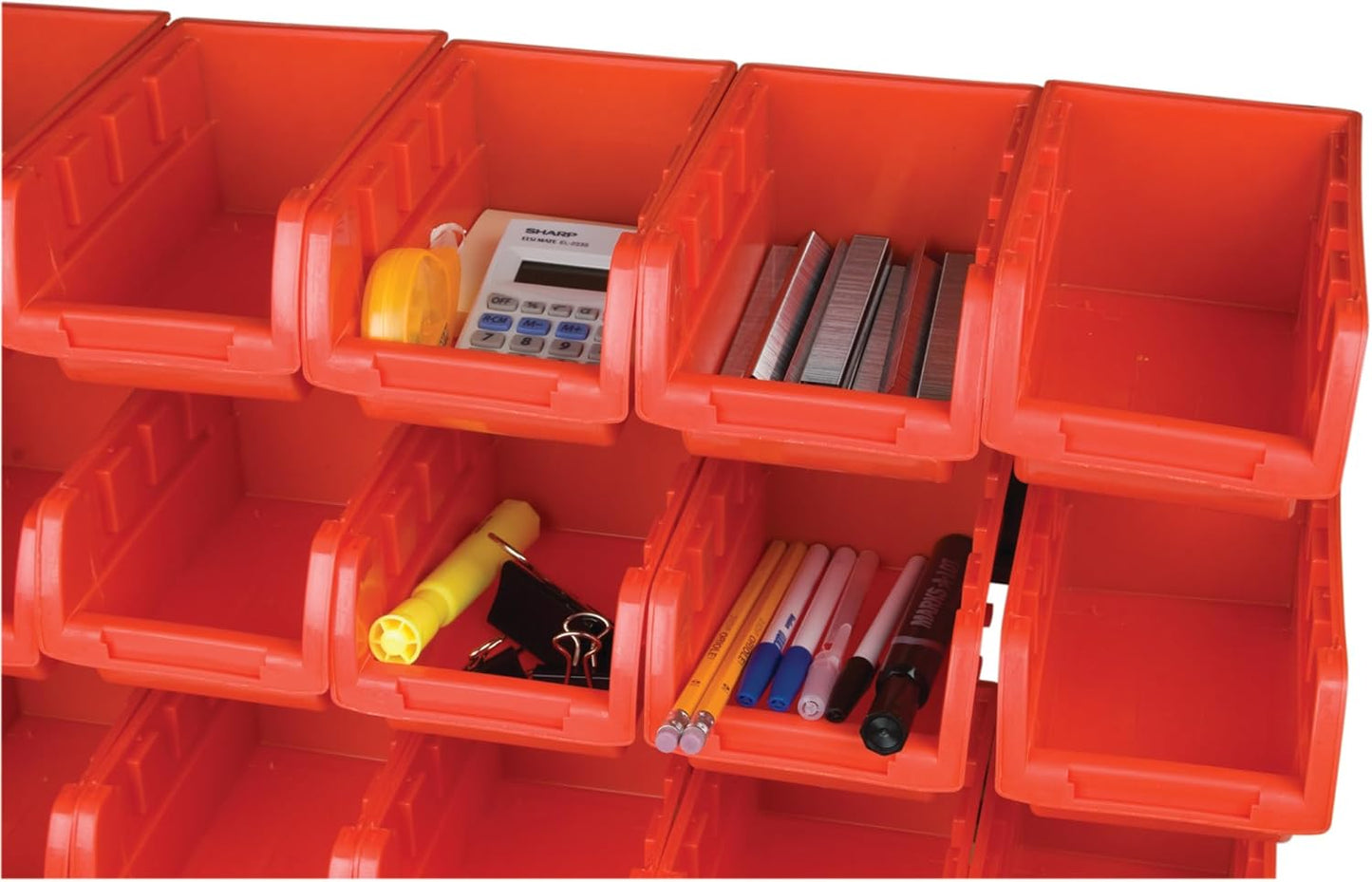 Performance Tool W5186 15-Bin 3-Tier Table Top Storage Organizer Rack.