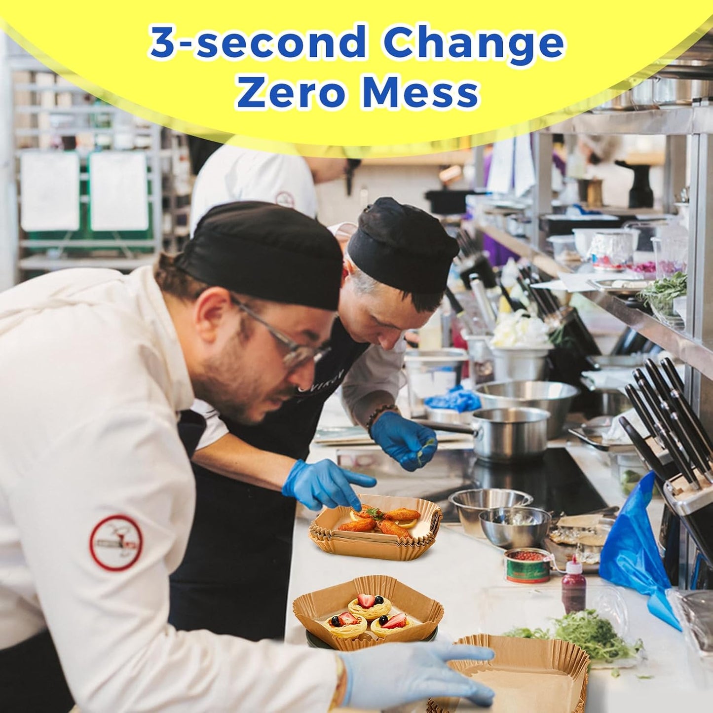 1000 Pcs Air Fryer Paper Liners Value Pack, 8" Square Air Fryer Liners Disposable, Heavy-Duty Parchment Paper for 5-8 qt Airfryer Basket Non-Stick & Grease-Proof Baking Liner for Oven Pan Bulk Supply