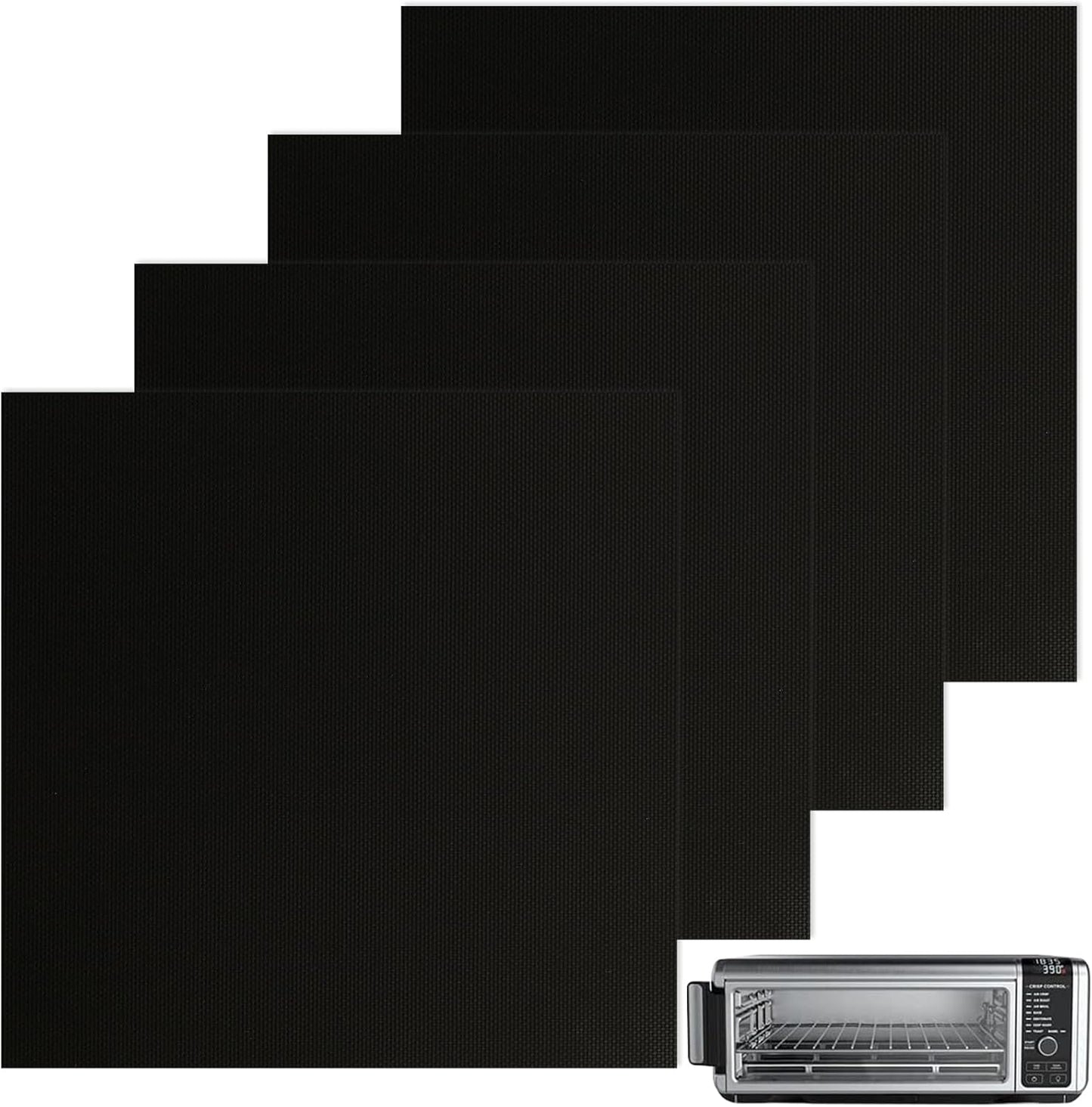 WMKGG 4 PCS Air Fryer Liners for Ninja Flip Up Air Fryer toaster oven,Non-Stick Reusable, Airfryer Accessories 12"x12"