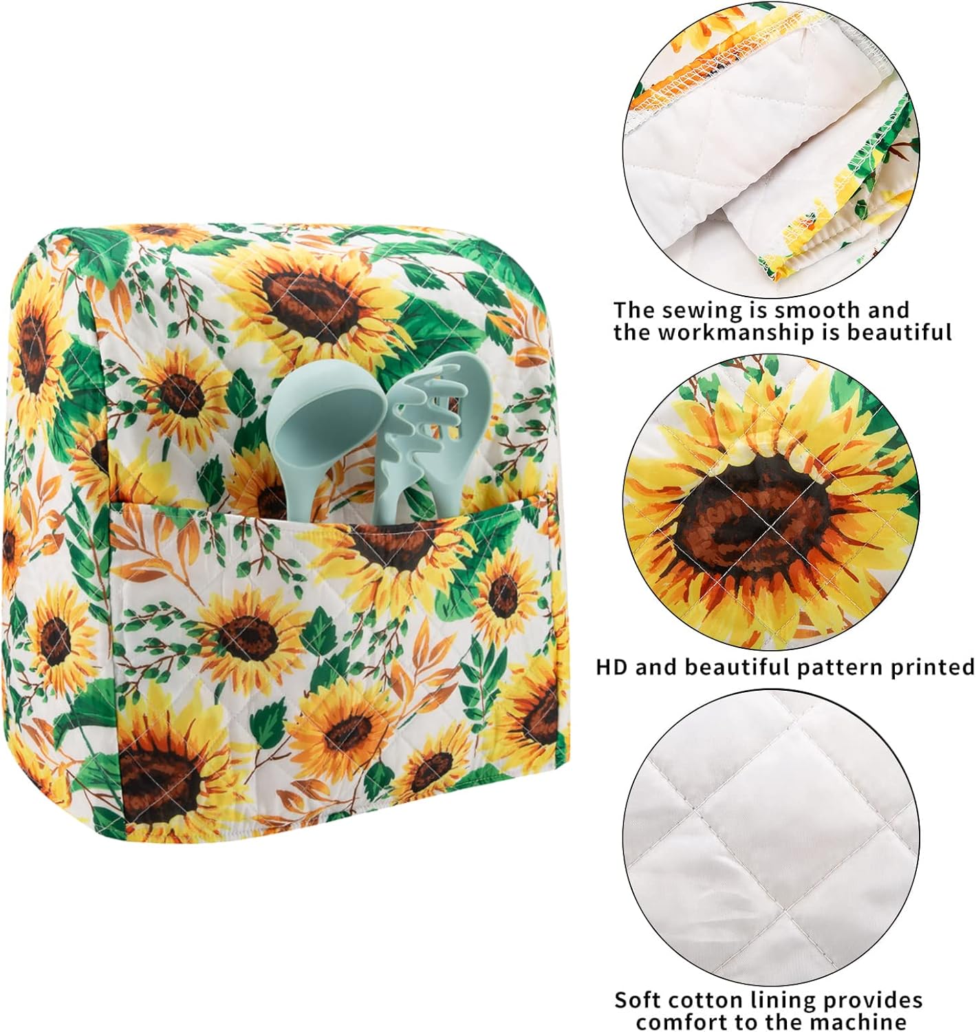 Kitchen Aid Mixer Cover Compatible with 6-8 Quarts Kitchen Aid/Hamilton Stand Mixer/Tilt Head & Bowl Lift Model,Flower Print Mixer Cover Pioneer Woman Kitchen Accessories,Kitchen Aid Mixer Accessories