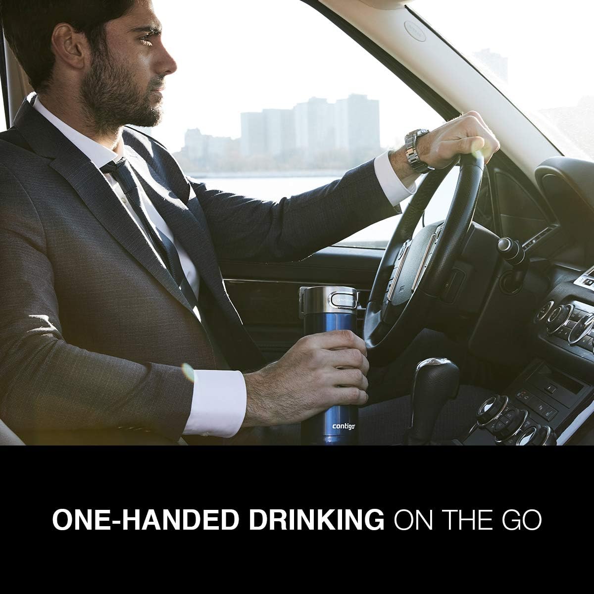 Contigo Luxe Vacuum-Insulated Stainless Steel Thermal Travel Mug 16 Ounces Monaco