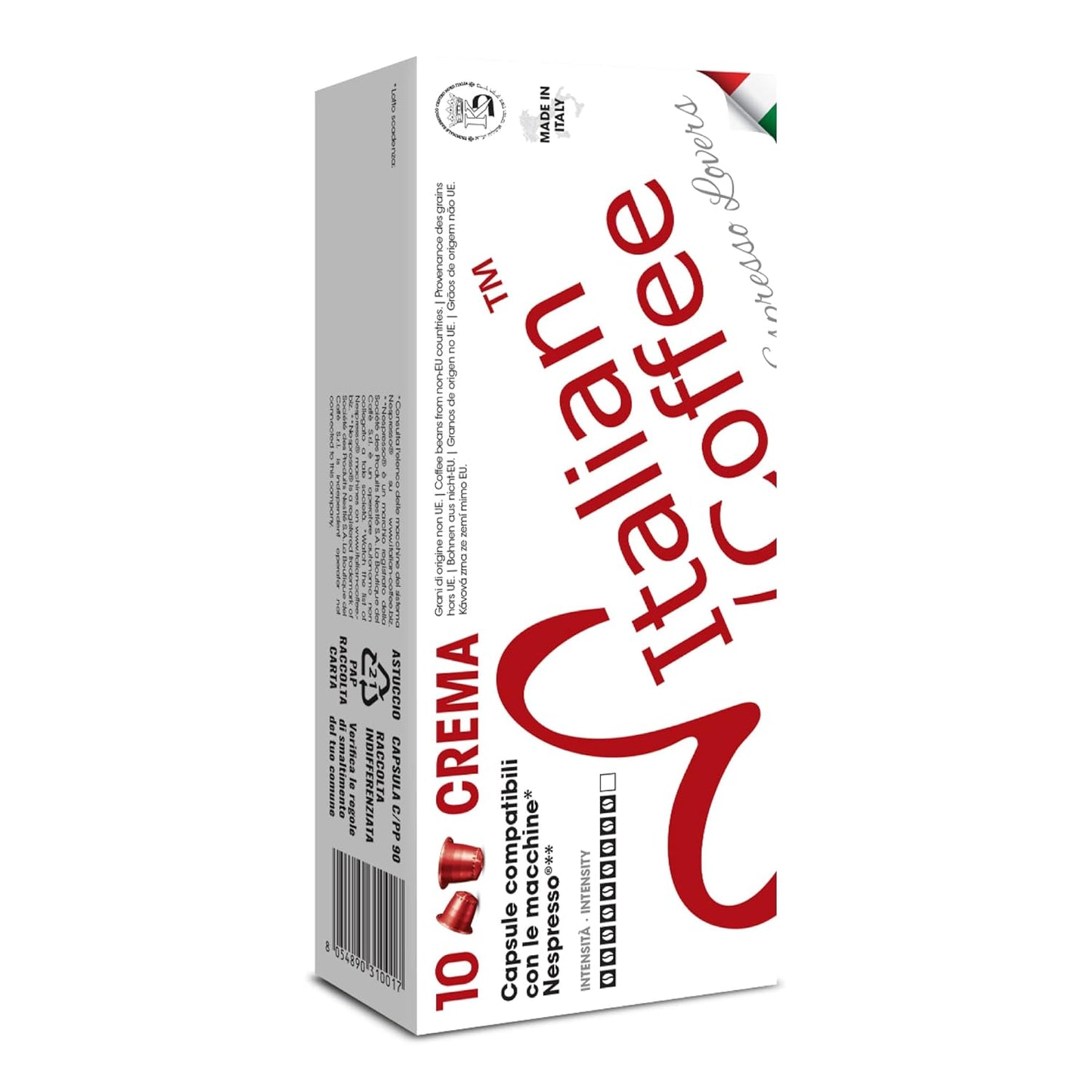 Italian Coffee for Espresso Lovers capsules compatible with Nespresso Original Line machines (Crema Regular, 1400 Count (Pack of 1))