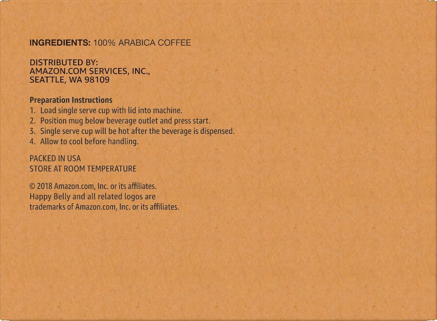 Amazon Brand - Happy Belly Medium Roast Coffee Pods, Kona Blend, Compatible with Keurig 2.0 K-Cup Brewers, 100 Count