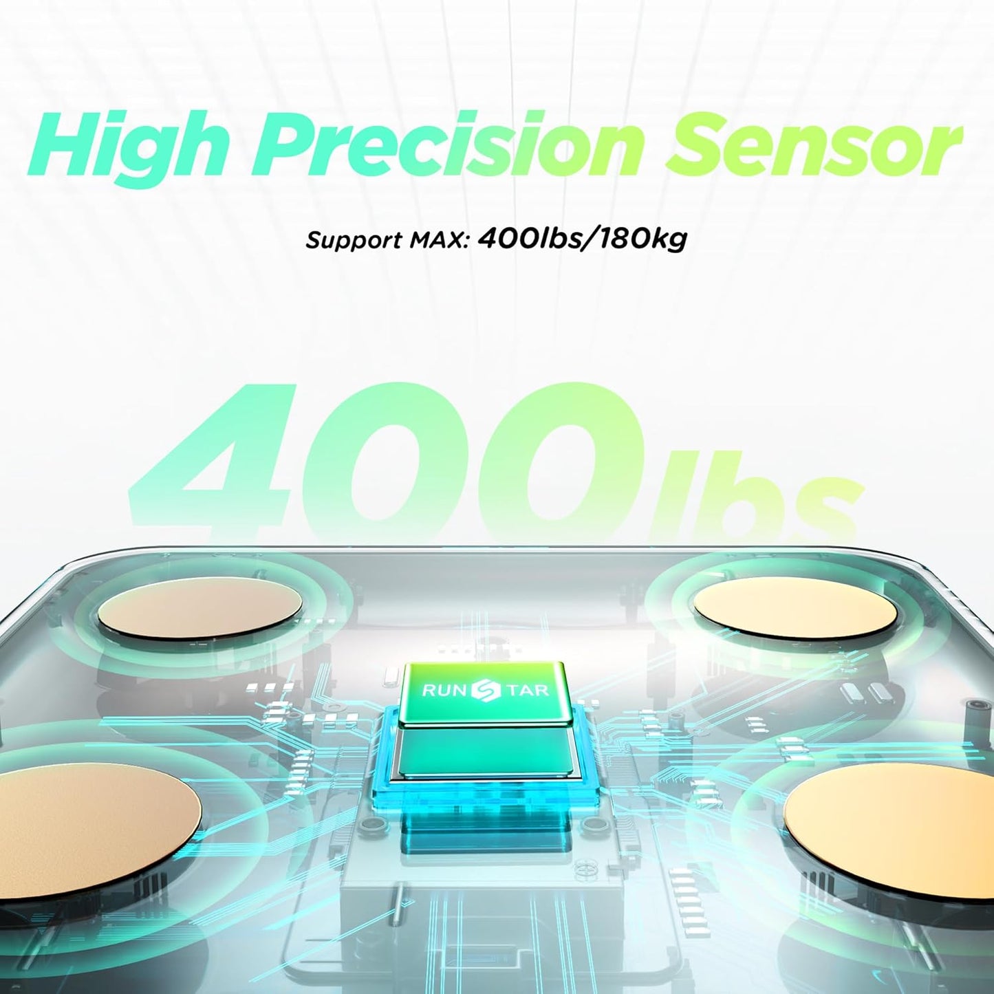 RunStar Scale for Body Weight, Smart Scale with 8-in-1 VA Display, High Precision Bathroom Digital Scale for Body Weight Heart Rate BMI Body Fat 22 Body Composition Sync APP, FSA&HSA Eligible