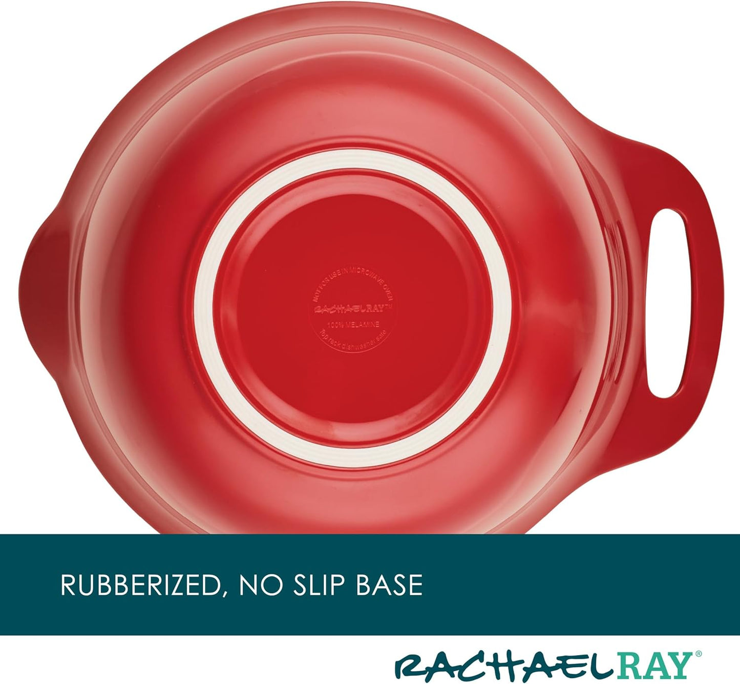Rachael Ray Pantryware Nesting Mixing Bowls with Built-in spouts and Handles and Measuring Cups For Space-saving storage, Utensil Set, Dishwasher Safe, 10 Piece, Red