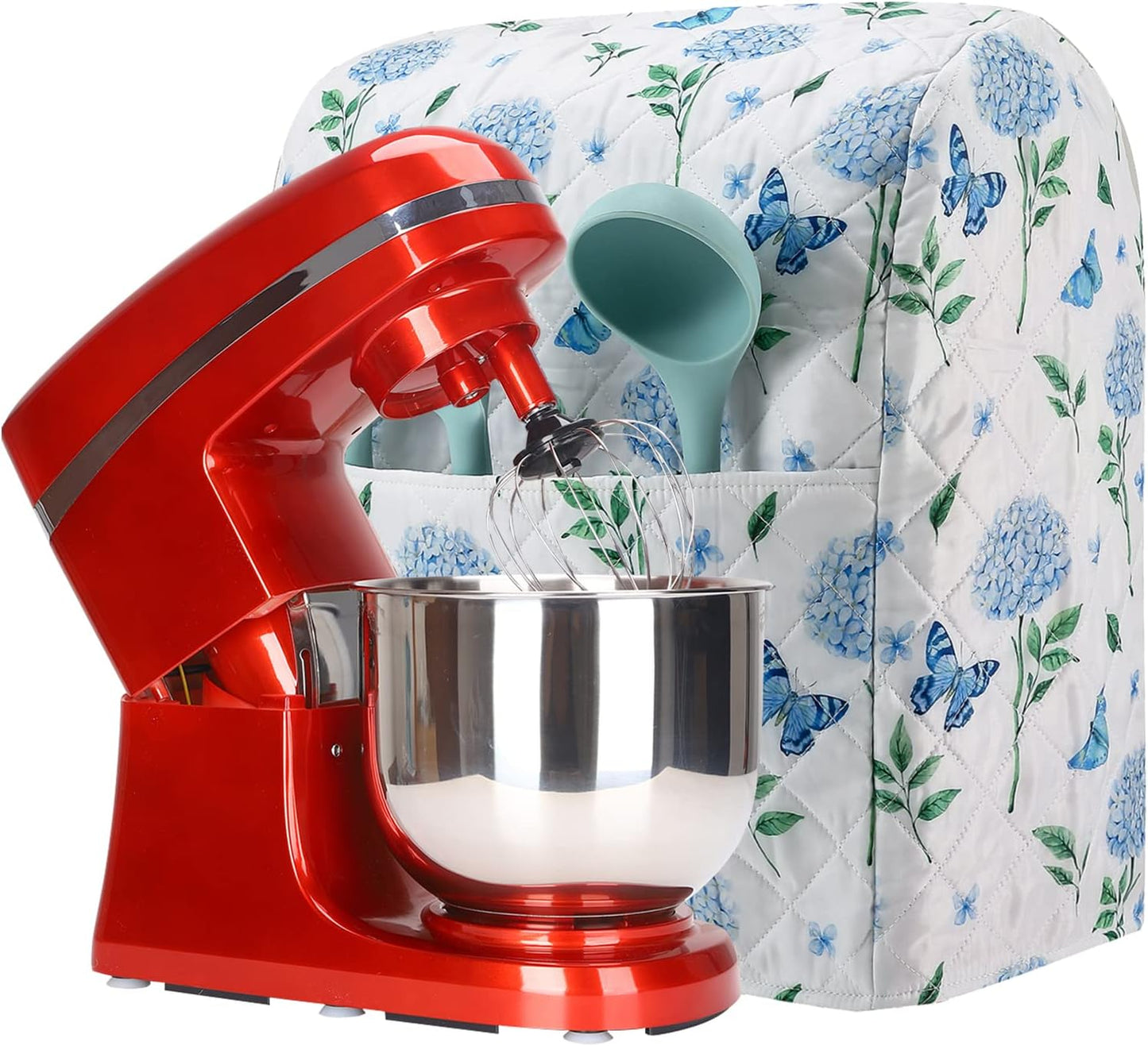 Stand Mixer Cover,Hydrangea Kitchen Mixer Cover Compatible With 5-8 Qt Kitchenaid Hamilton Mixers,Spring Summer Kitchen Decor,Kitchen Aid Mixer Covers,Pioneer Woman Kitchen Aid Mixer Assecories