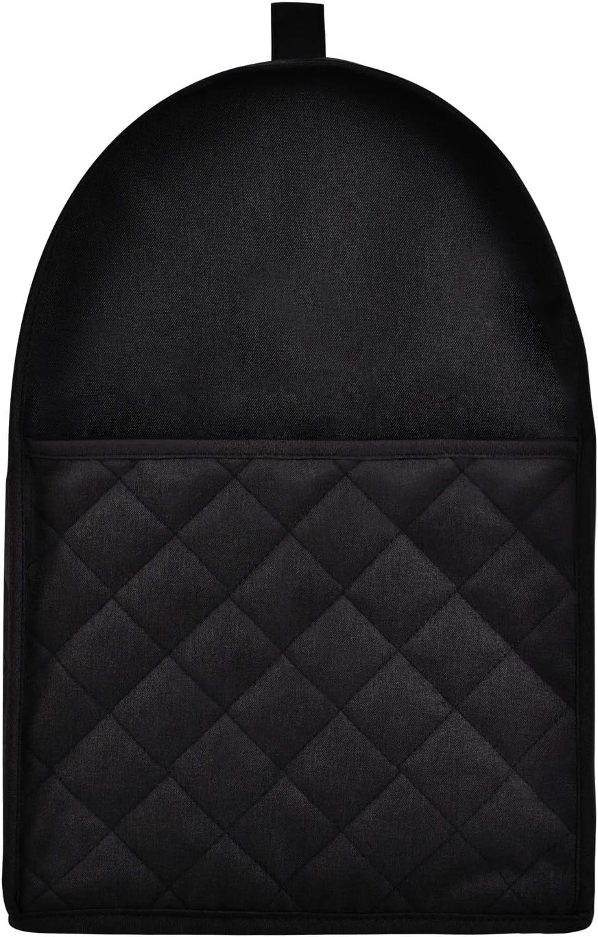 Stand Mixer Dust-proof Cover for KitchenAid Mixer，Multi Pockets for Various Kitchen Appliance Accessories，Water-resistant，Easy Cleaning (Black, Fit for Bowl Lift 5-8 Quart)