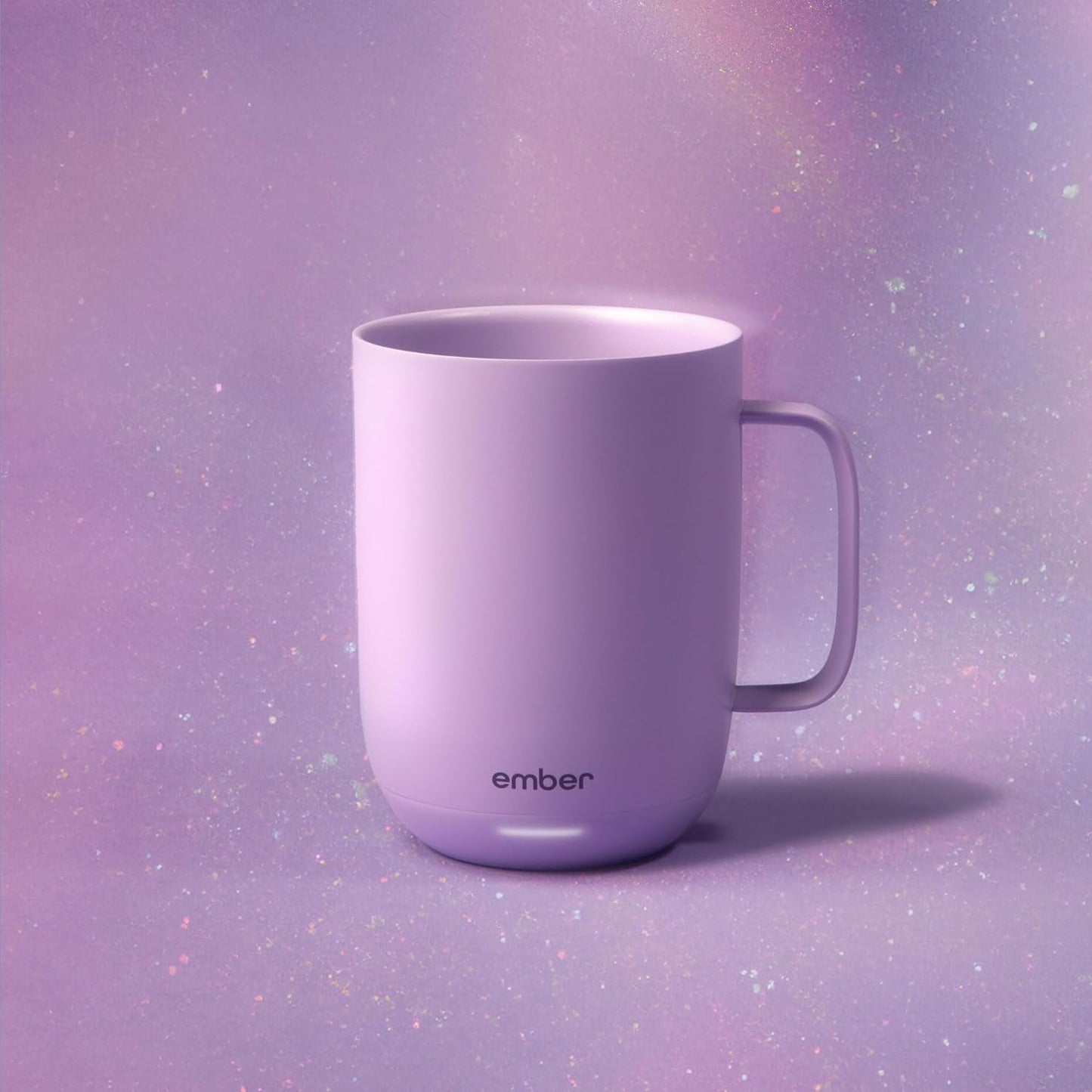 Ember Temperature Control 14oz Smart Mug 2, App-Controlled and Rechargeable Heated Coffee Cup Warmer with Intelligent LED Display, Lavender.