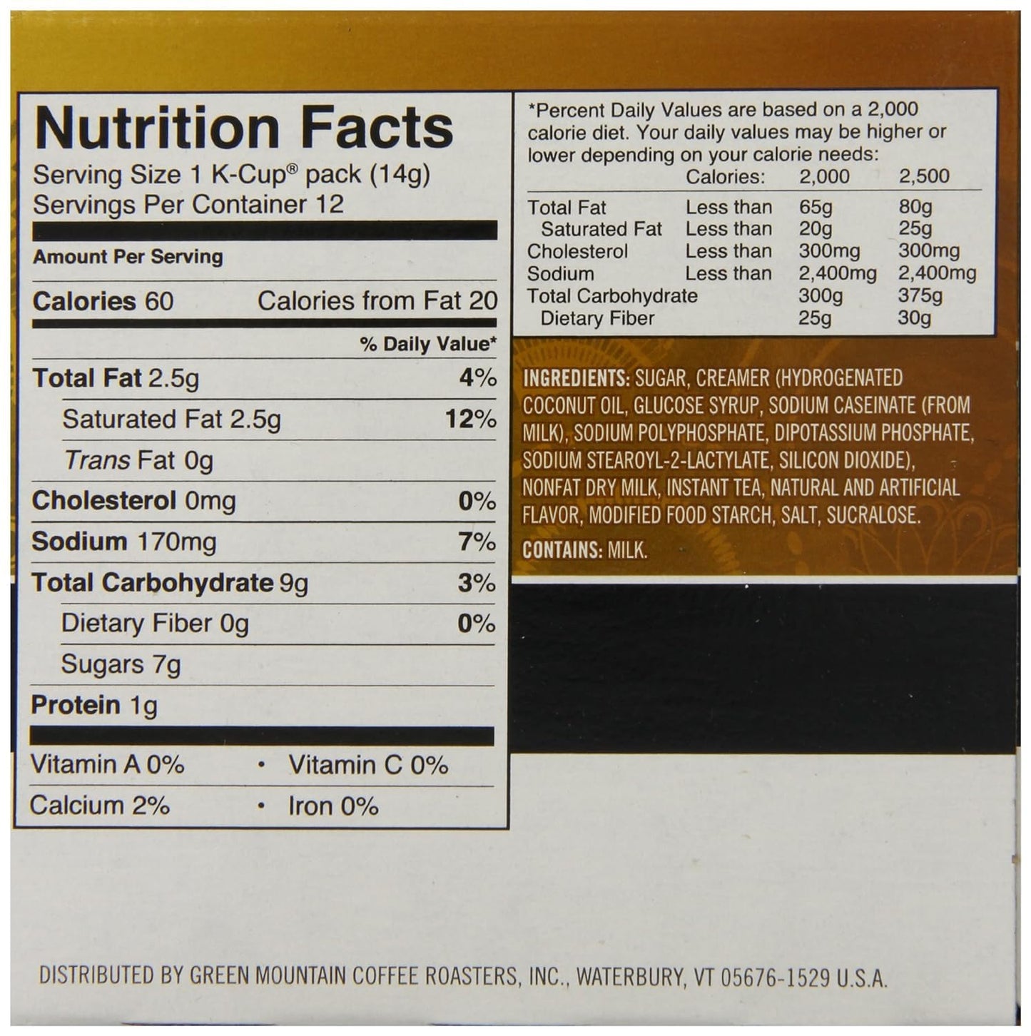 Café Escapes Chai Latte Keurig K-Cups Coffee, 12 Count