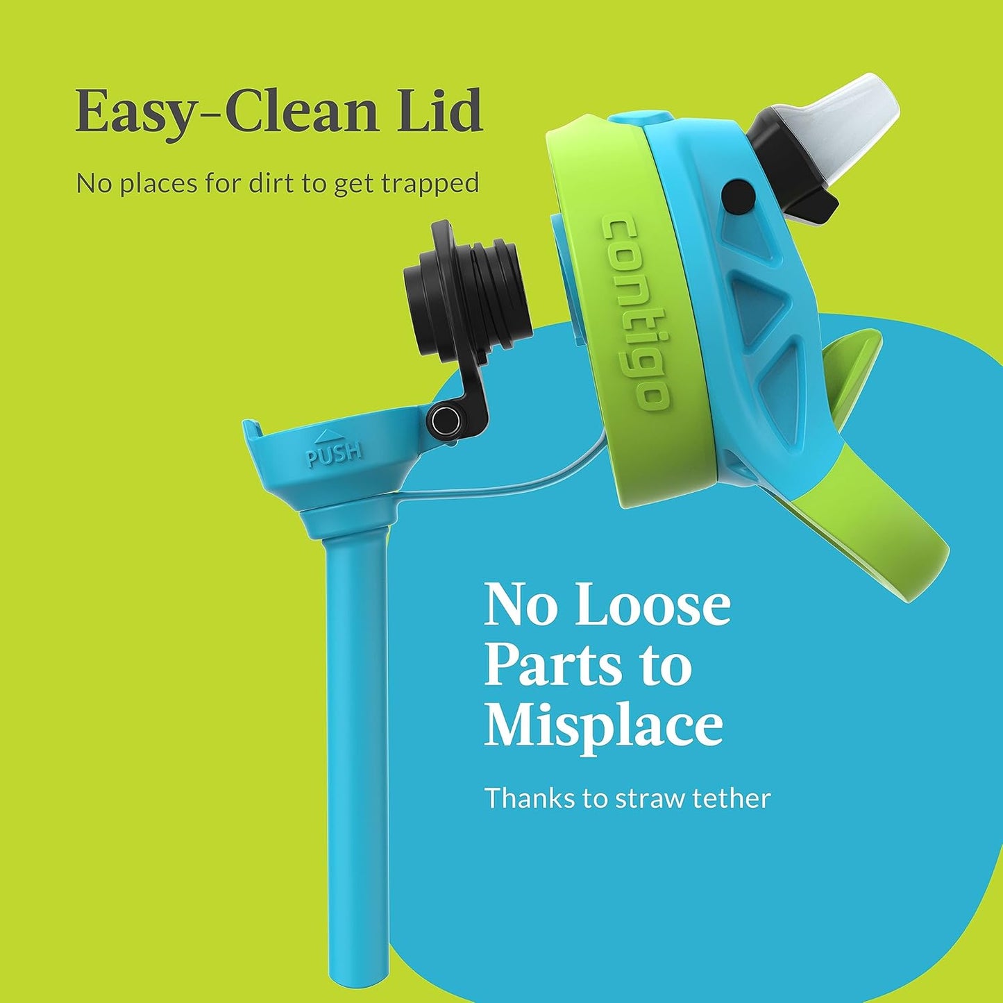 Contigo Aubrey Leak-Proof Spill-Proof Insulated Stainless Steel Water Bottle 13 Oz.