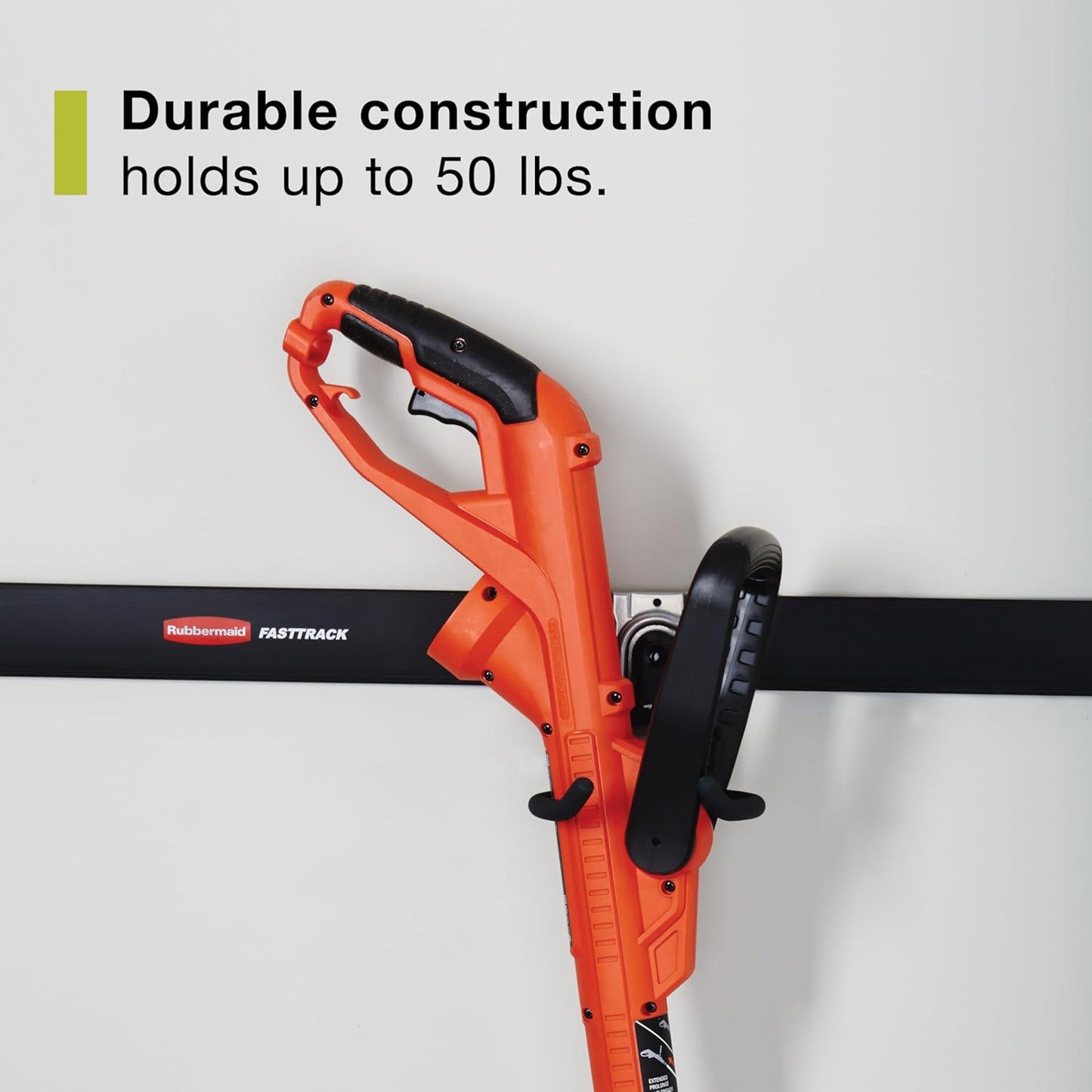 Rubbermaid Garage FastTrack Power Tool Holder Satin Nickel Wall Mounted Storage System Holds up to 50 pounds for Home/Garage/Tool Organization