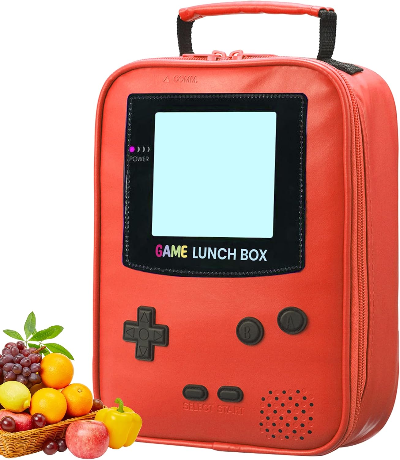 Boy Lunch Box,Kids Lunch Bag Insulated Leather Game Lunch Box for School Thermal Meal Cooler Lunch Boxes for Boy Girl Kid Toddler Teen