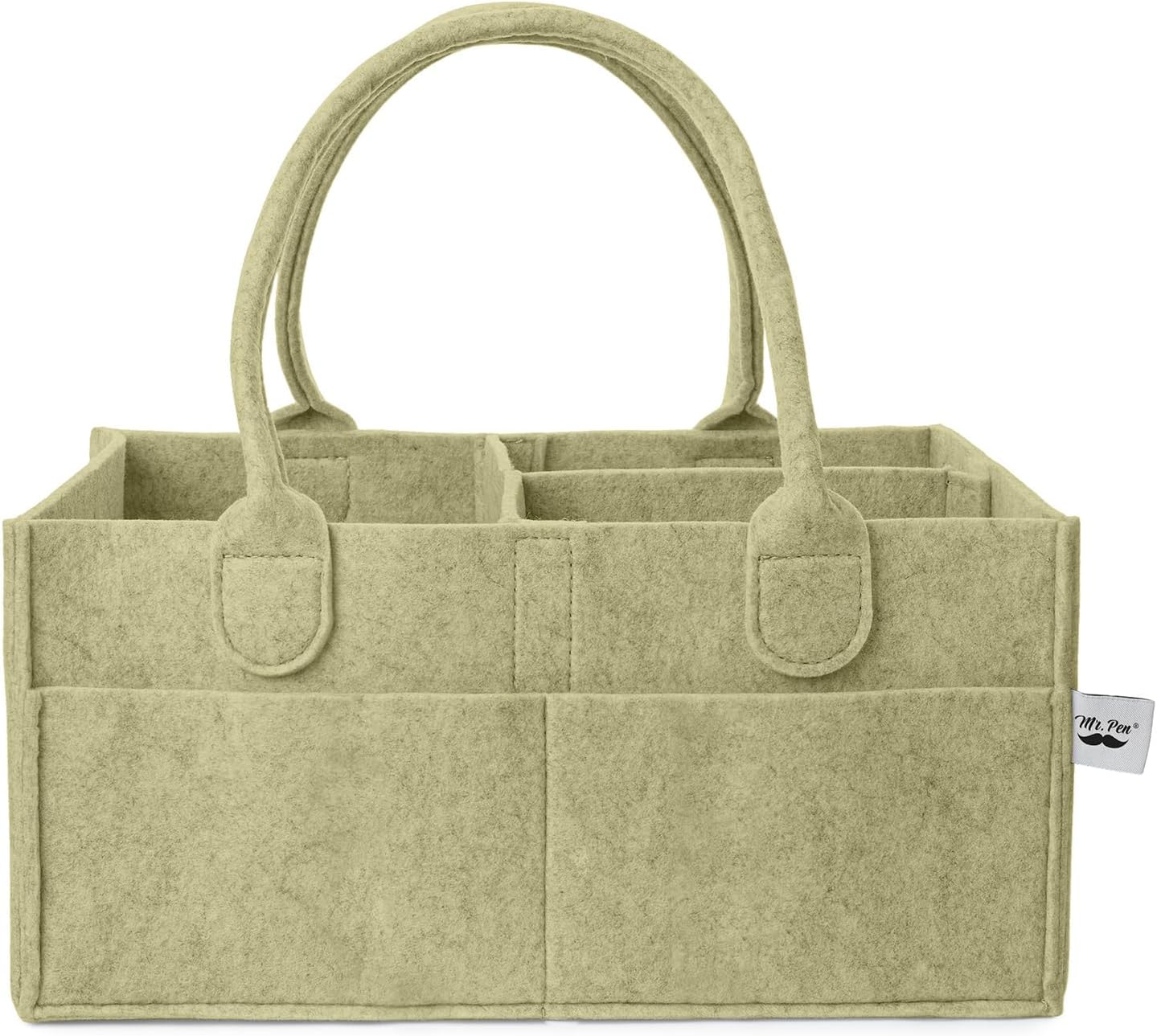 Mr. Pen- Baby Diaper Caddy Organizer, Olive Calm, Baby Caddy Organizer with Handle, Compact Size, Collapsible & Portable