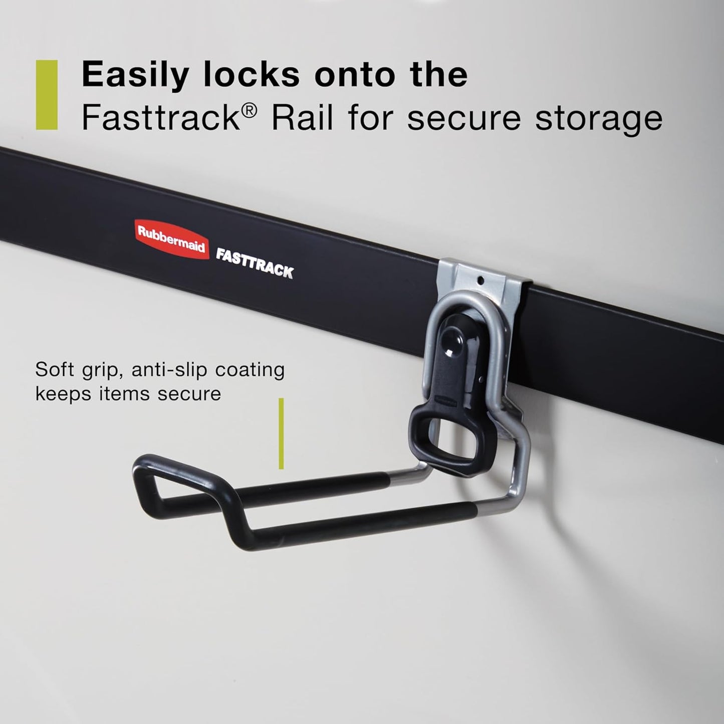 Rubbermaid FastTrack Ladder Hook Garage Wall/Ladder Hanger Wall Mount and Heavy Duty Organization for Home/Garage/Wall/Shed