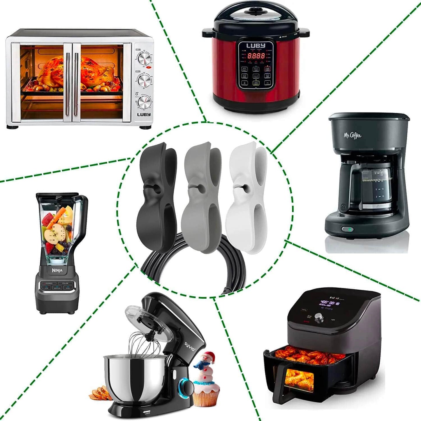 Cord Organizer for Kitchen Appliances - Mixer Accessories