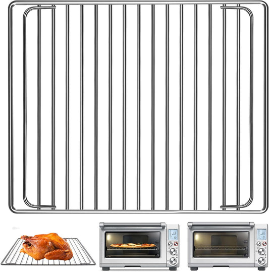 Smart Oven Rack for Breville Air Fryer Countertop Oven BOV845BSS, 14''×11.6'' Stainless Steel Air Fryer Accessories Replacement Parts Roasting Steamer Grill Racks Baking Tray，Dishwasher safe
