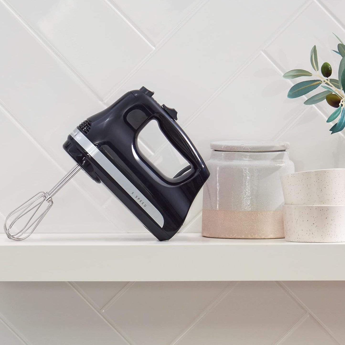 KitchenAid 5 Ultra Power Speed Hand Mixer KHM512, Onyx Black