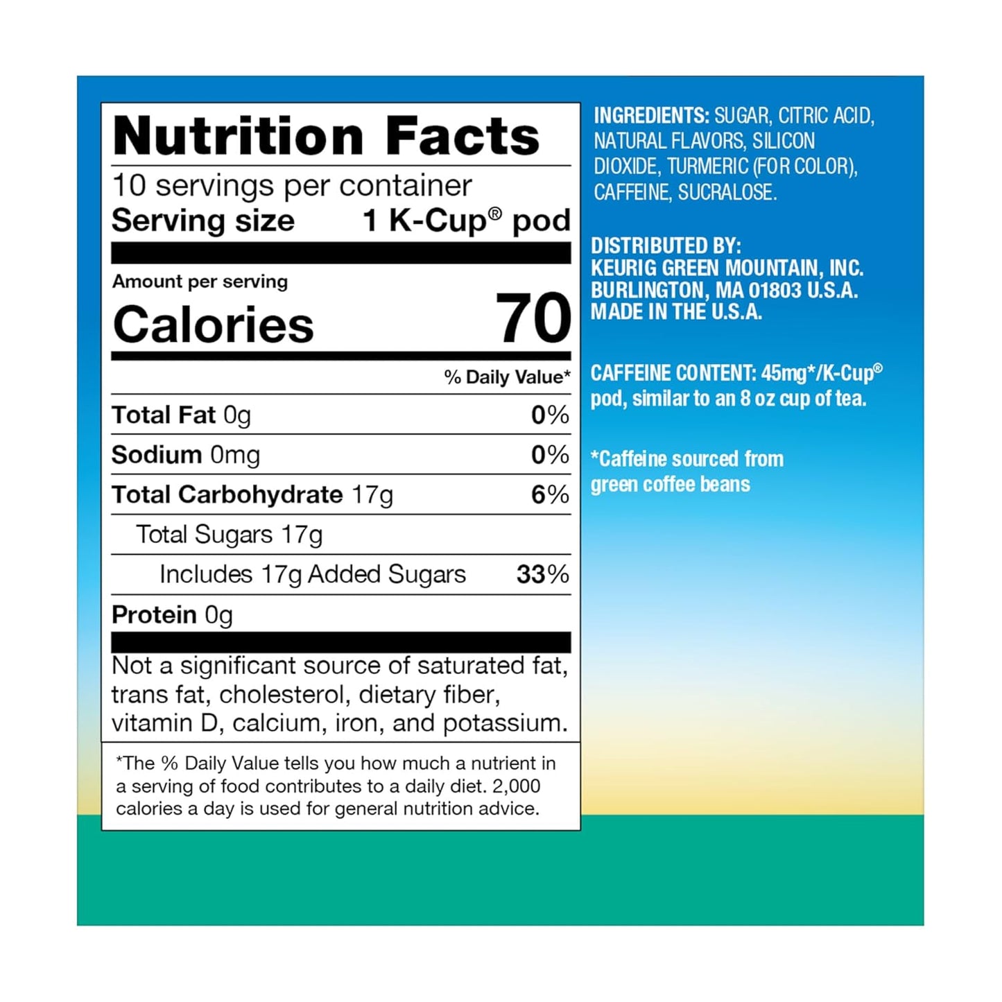 The Original Donut Shop Iced Refreshers, Pineapple Passionfruit Flavor, Keurig Single Serve K-Cup Pods, 60 Count (6 Packs of 10)