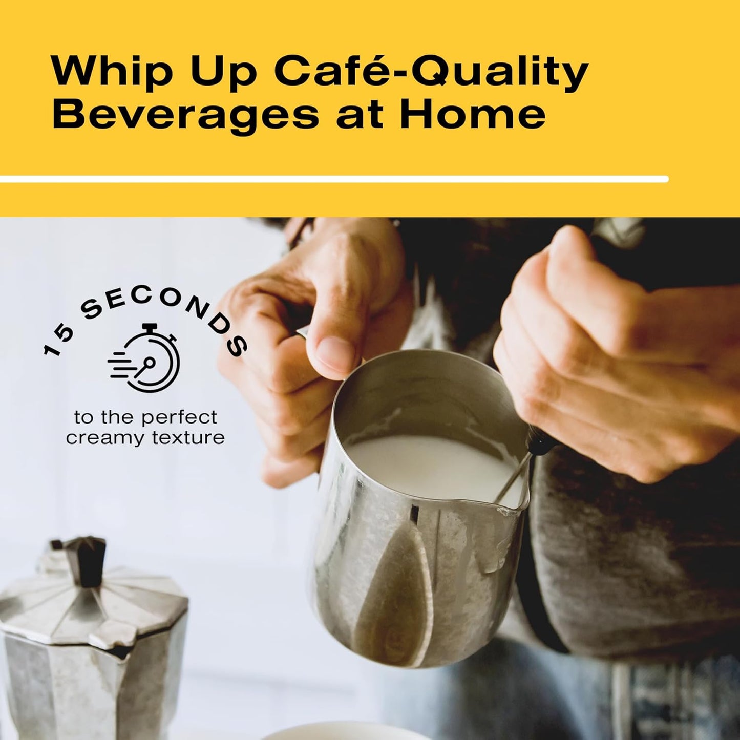 Bean Envy Milk Frother, Coffee Stirrers, Frother Wand, Milk Frother Handheld, Frother with stand, Hand Blender for Coffee, Lattes, Cappuccino, Matcha and Hot Chocolate – Kitchen Gifts - Light Blue