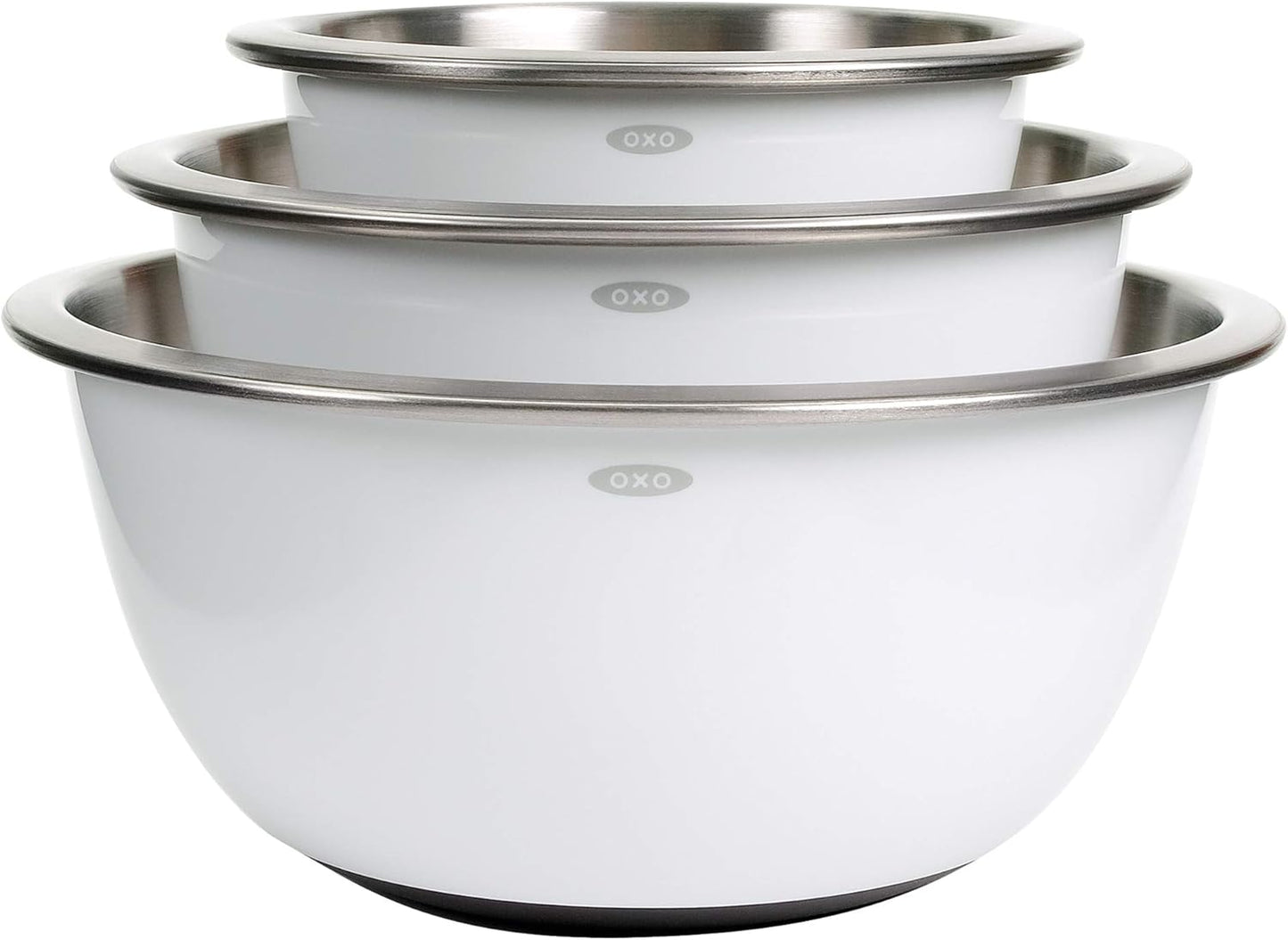 OXO Good Grips 3-Piece Stainless-Steel Mixing Bowl Set