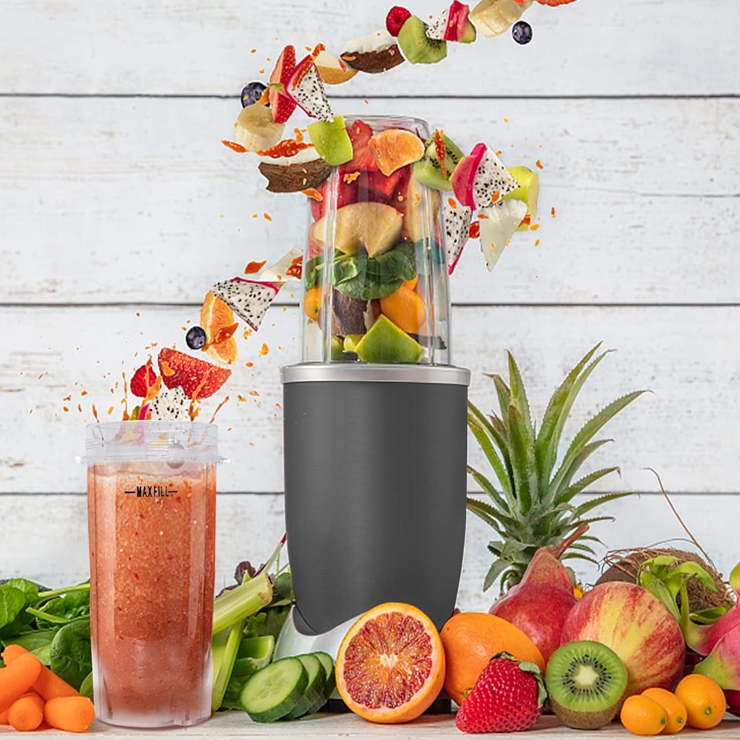 16oz Blender Cup Set Compatible with Ninja Replacement Parts, Single Serve Blender Cups+Sip & Seal lids for QB3001SS Fit Compact Personal QB3000 BL660 BL740 BL770 BL780 BL810