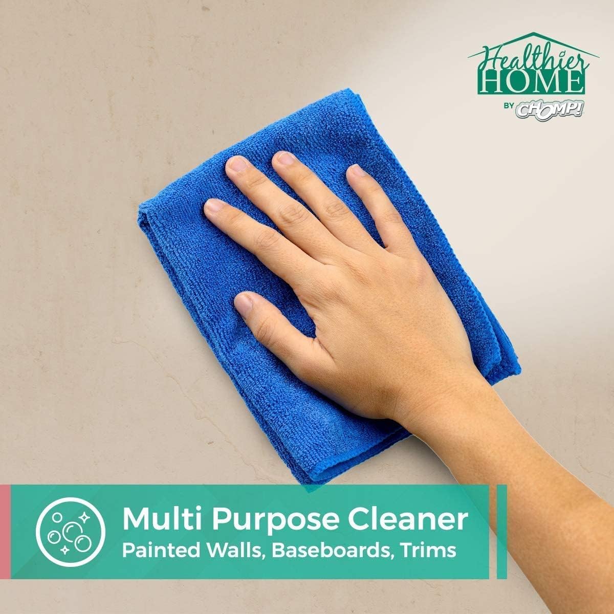 CHOMP! Painted Wall Cleaner Spray: Healthier Home 5-Minute CleanWalls 4-in-1 Multipurpose, Ceiling and Baseboard Cleaning - Dirt, Dust, Odor and Stain Remover - 32 Oz (Summer Sun Scent)