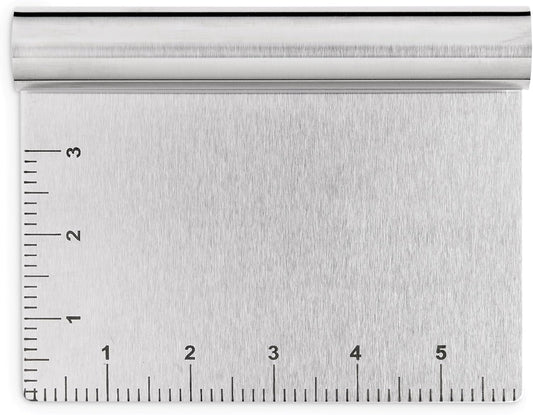 Mrs. Anderson's Baking Pastry Dough Cutter Scraper with Measurements, Stainless Steel