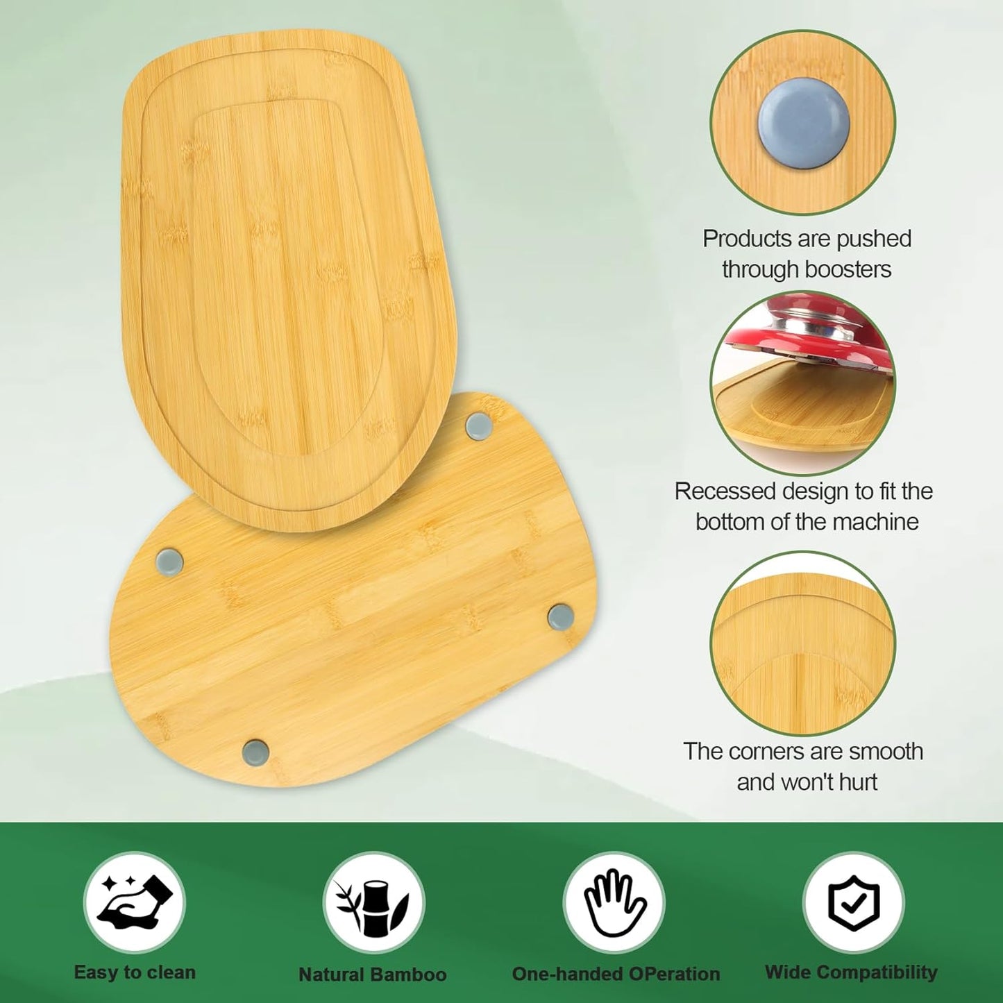 Compatible with Kitchen aid 4.5-5 Qt Bamboo Mixer Slider - Appliance Slider for Tilt Head Kitchen aid Stand Mixer Artisan, Countertop Storage Mover Sliding Tray Accessories Attachments - Natural