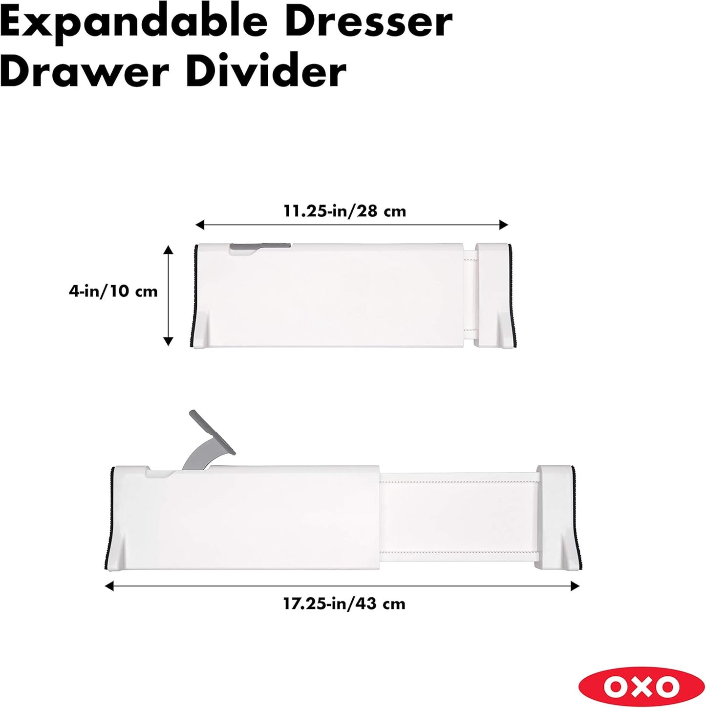 OXO Good Grips Expandable Dresser Drawer Divider - 2 Pack