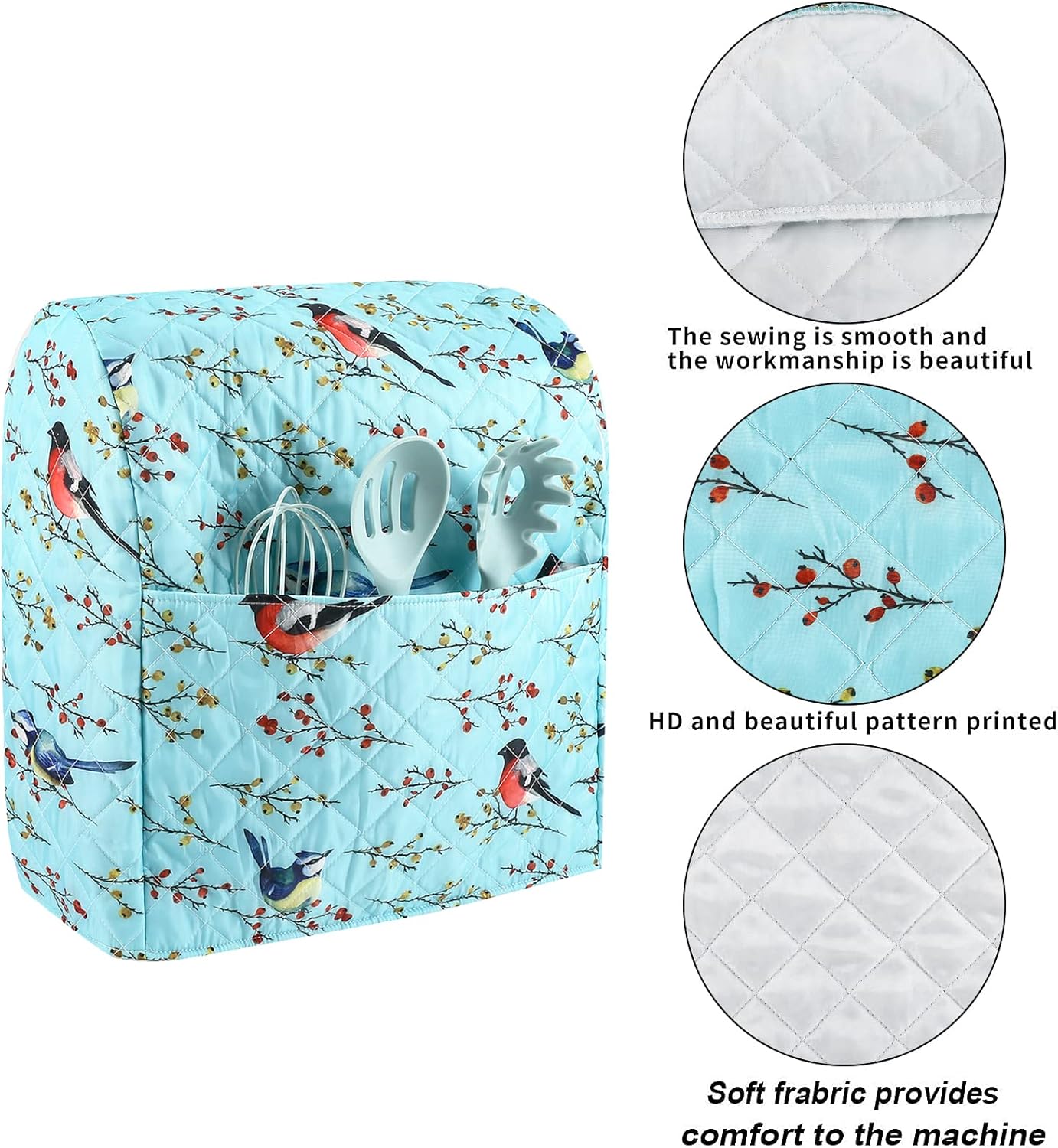 Stand Mixer Cover,Kitchen Mixer Cover Compatible With 5-8 Quart Kitchenaid Hamilton Mixers,Pioneer Woman Kitchen Aid Covers for Stand Mixer,Pioneer Women Kitchen Aid Mixer Assecories