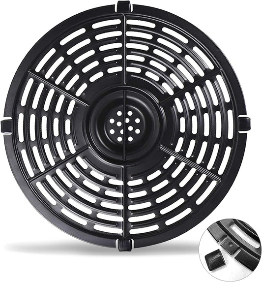 Air Fryer Grill Pan for Power XL 5QT Air fryer, 8.7'' 5QT Round Non-Stick Replacement Tray Rack Parts Accessories Crisper Plate Grill Plate, Dishwasher Safe