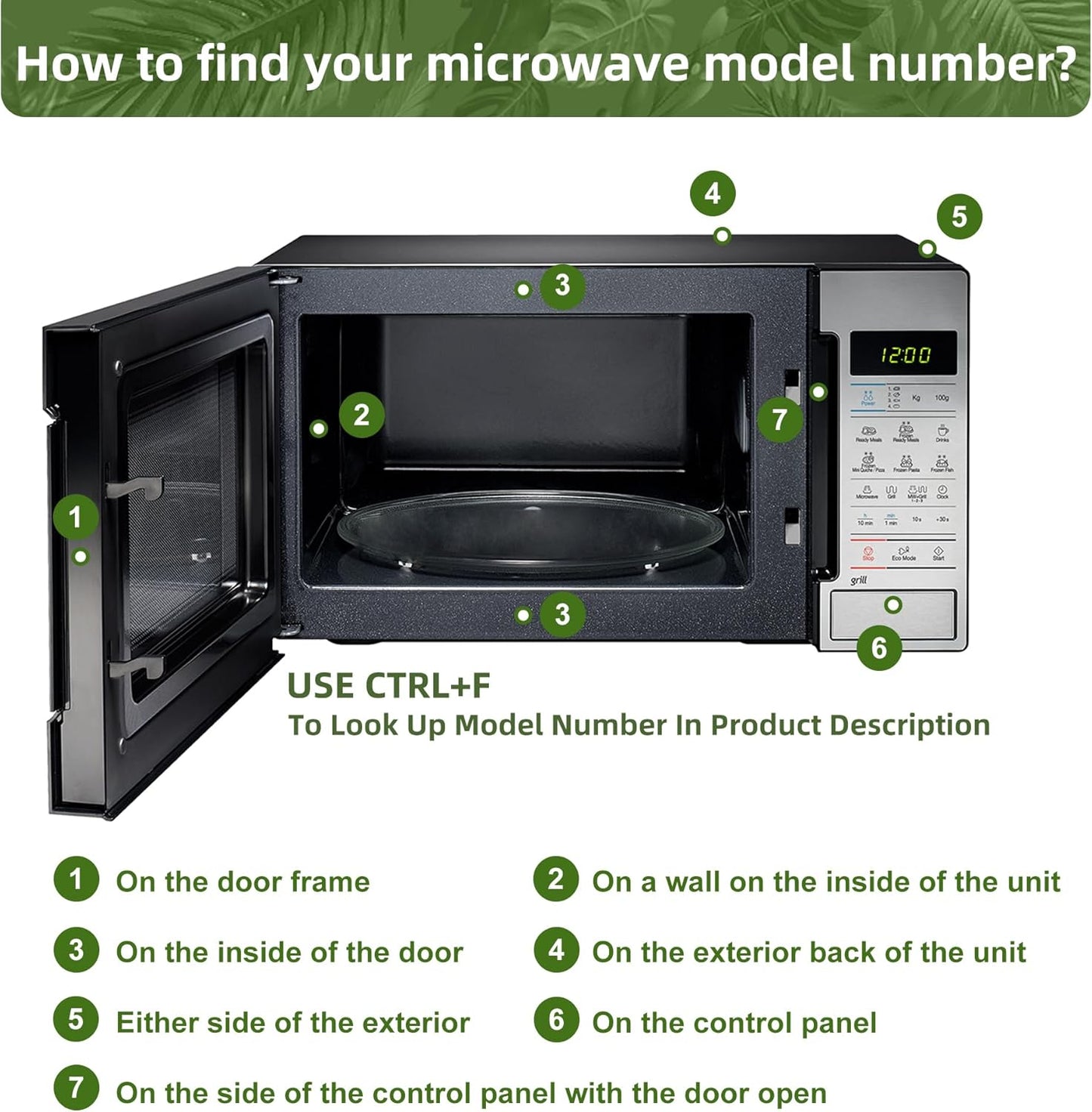 12.6" microwave turntable plate replacement KitchenAid Glass Plate Compatible with 12 5/8 inch WPW10267856 Whirlpool Microwave Glass Turntable