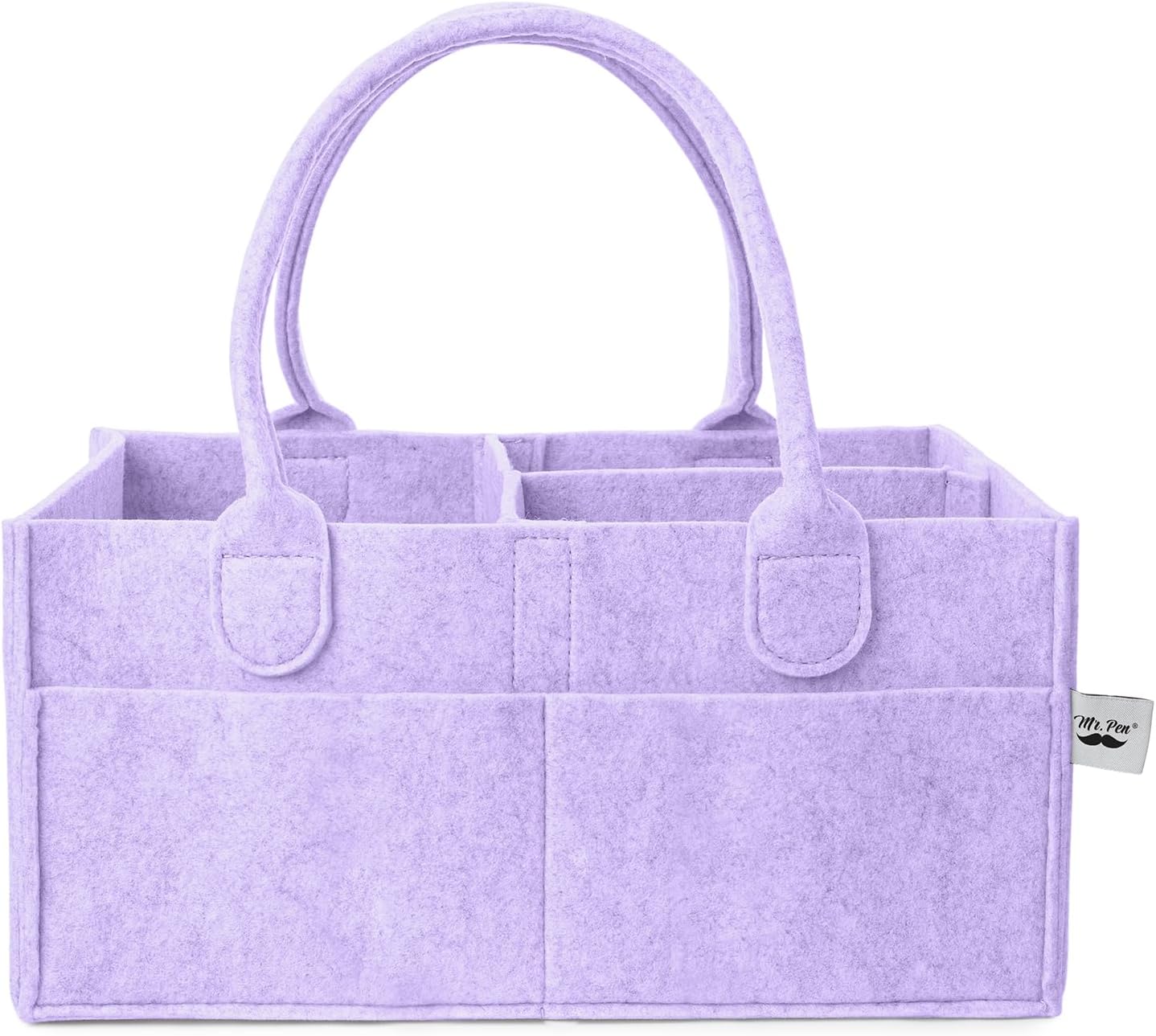 Mr. Pen- Baby Diaper Caddy Organizer, lavender dream, Baby Caddy Organizer with Handle, Compact Size, Collapsible & Portable