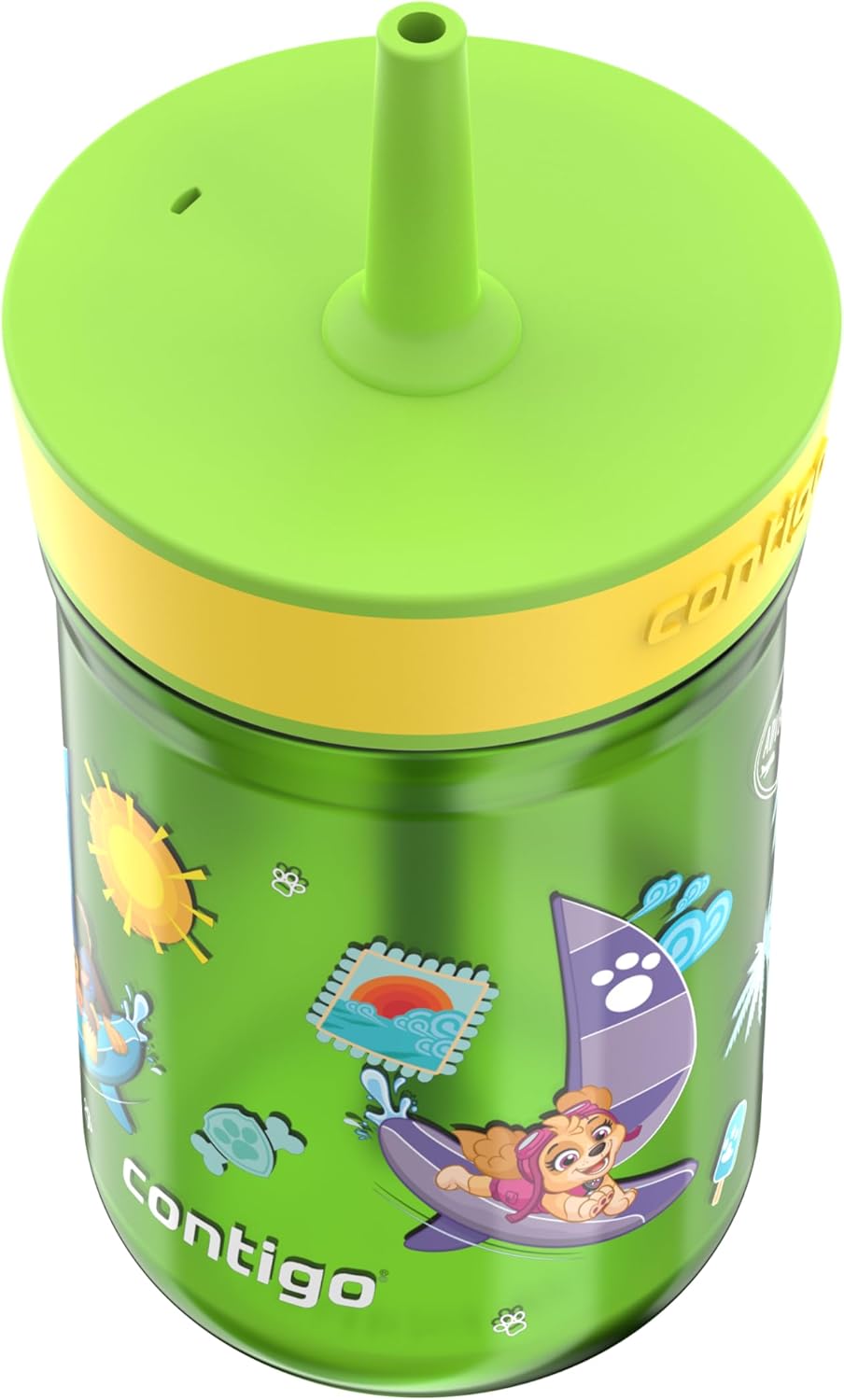 Contigo Leighton Tumbler with Straw, 14 oz, Cool Lime PAW Patrol (Color changing straw); Glacier PAW Patrol (Color changing body) (Pack of 8)