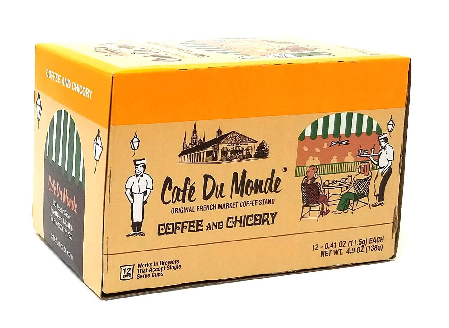 Cafe Du Monde Coffee and Chicory Single Serve Cups 72 Count