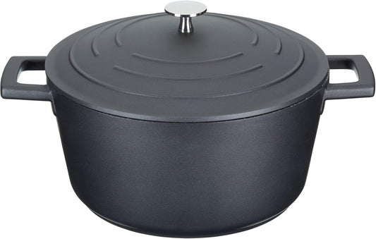 masterclass Cast Aluminium Induction-Safe Non-Stick Casserole Dish, 4 L (7 pts) -Black