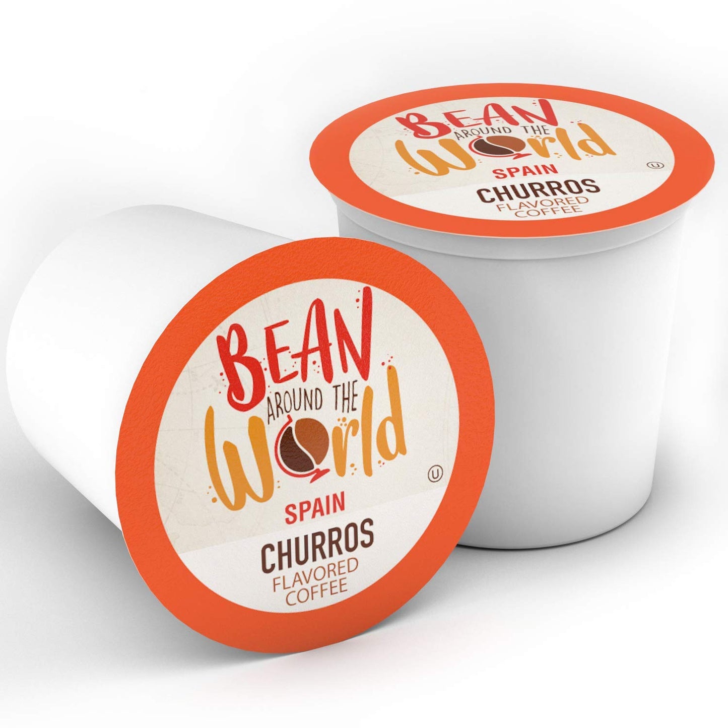 Bean Around The World Churro Flavored Coffee Compatible With 2.0 Keurig K Cup Brewers, 40 Count
