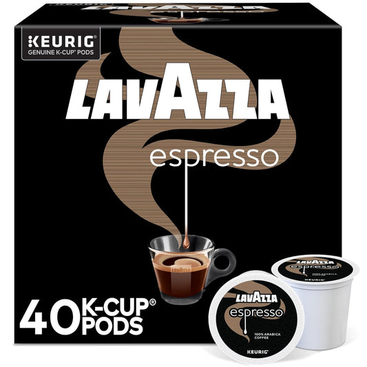 Lavazza Espresso, Single-Serve Keurig K-Cup Pods, Medium Roast Coffee, 40-Count Box