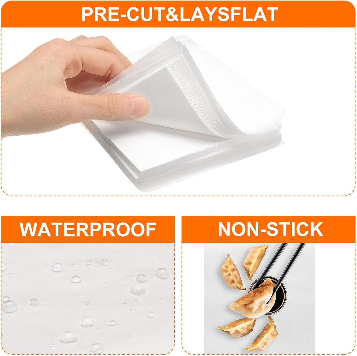 uxcell 200Pcs Air Fryer Parchment Paper, 5 Inch Square Air Fryer Liner, Non-Stick Steamer Liners for Oven, Microwave, Steaming Basket, White