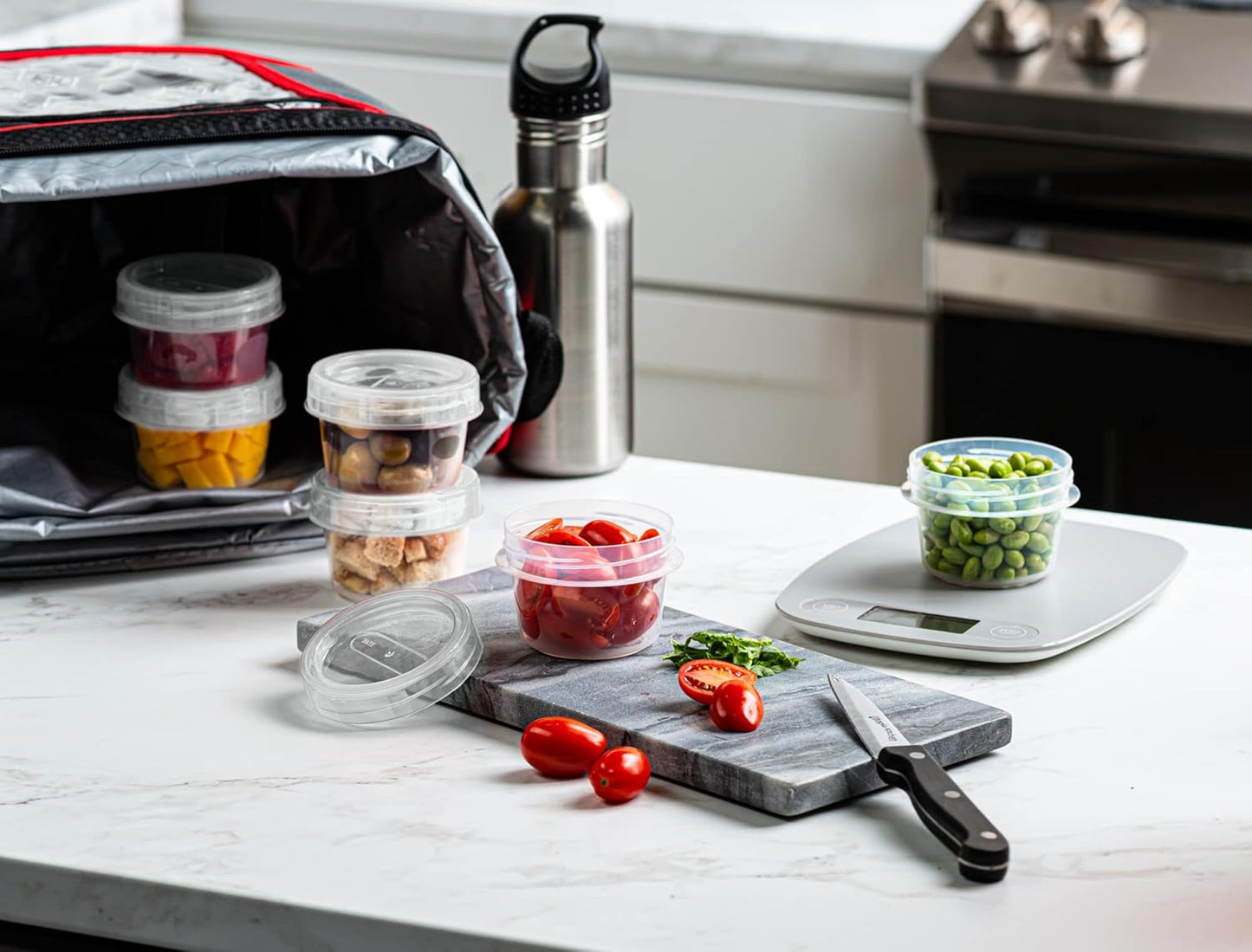 (4 Ounce 20 Pack) Clear Twist cap Containers With Clear Screw on Lids Twist Top Food Storage Freezer Containers