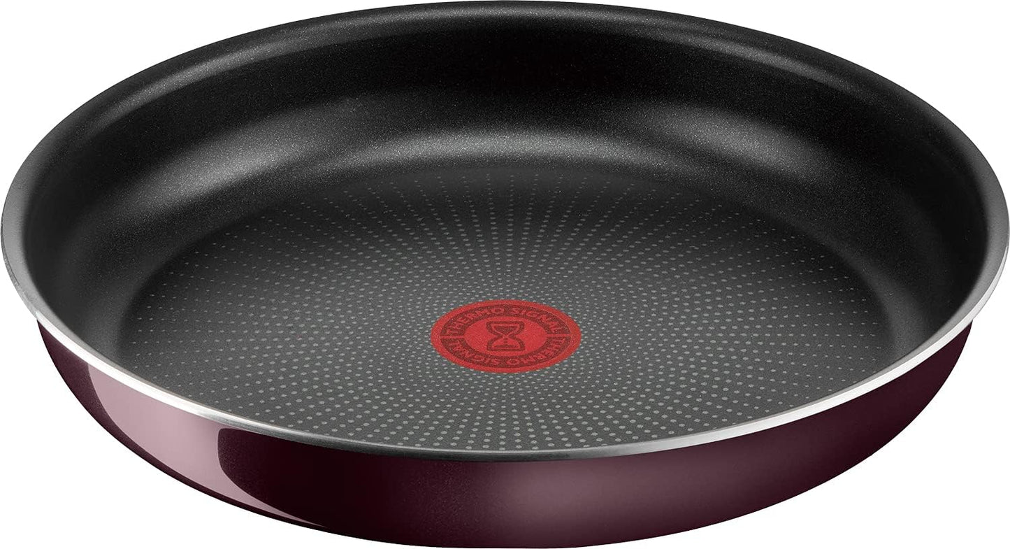T-fal L43906 Ingenio Neo Vintage Bordeaux Intense Frying Pan, Removable Handle, 11.0 inches (28 cm), Compatible with Gas Stoves, Non-Stick