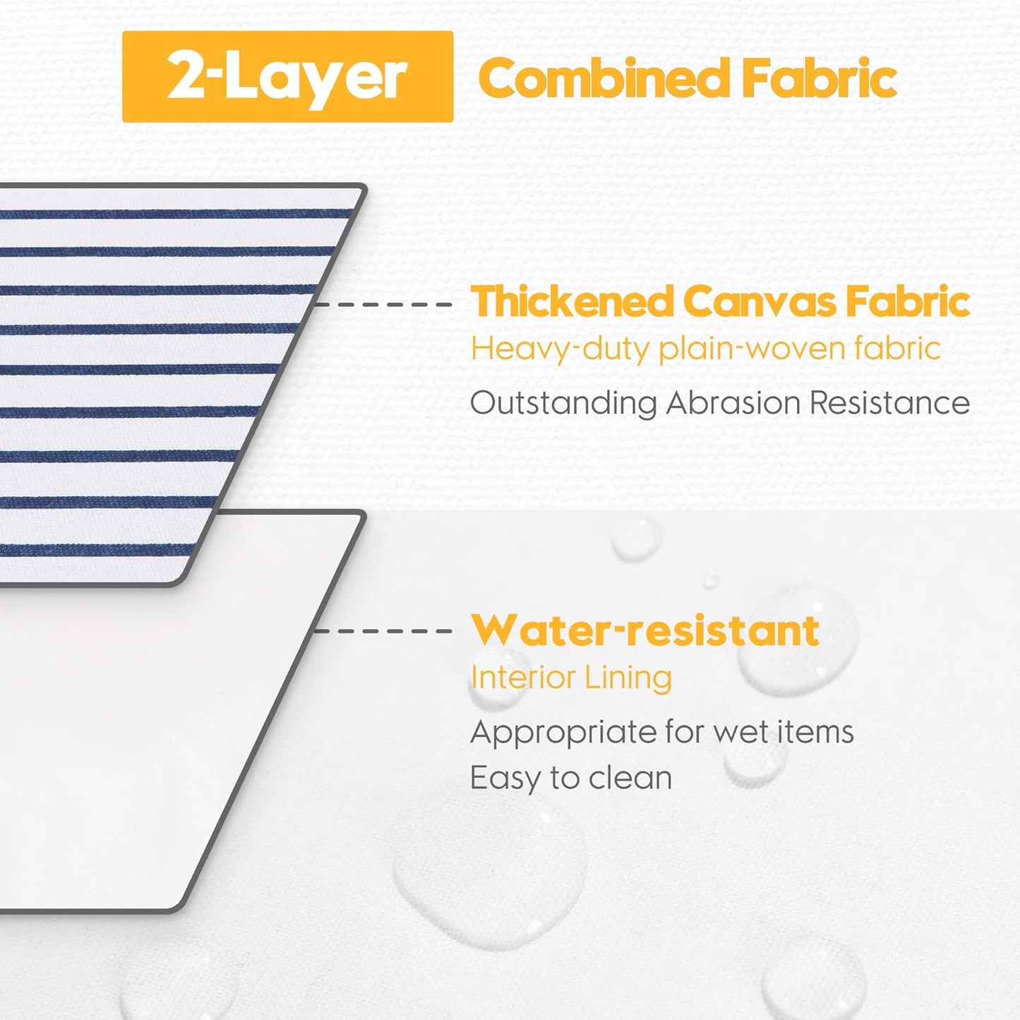 Hinwo 102L XXL Storage Bins, 2-Pack Closet Organizers and Storage, Foldable Clothes Storage Baskets with Handles, Containers for Clothing, Blanket, Comforters, Toys, Bedding (Navy Stripe)