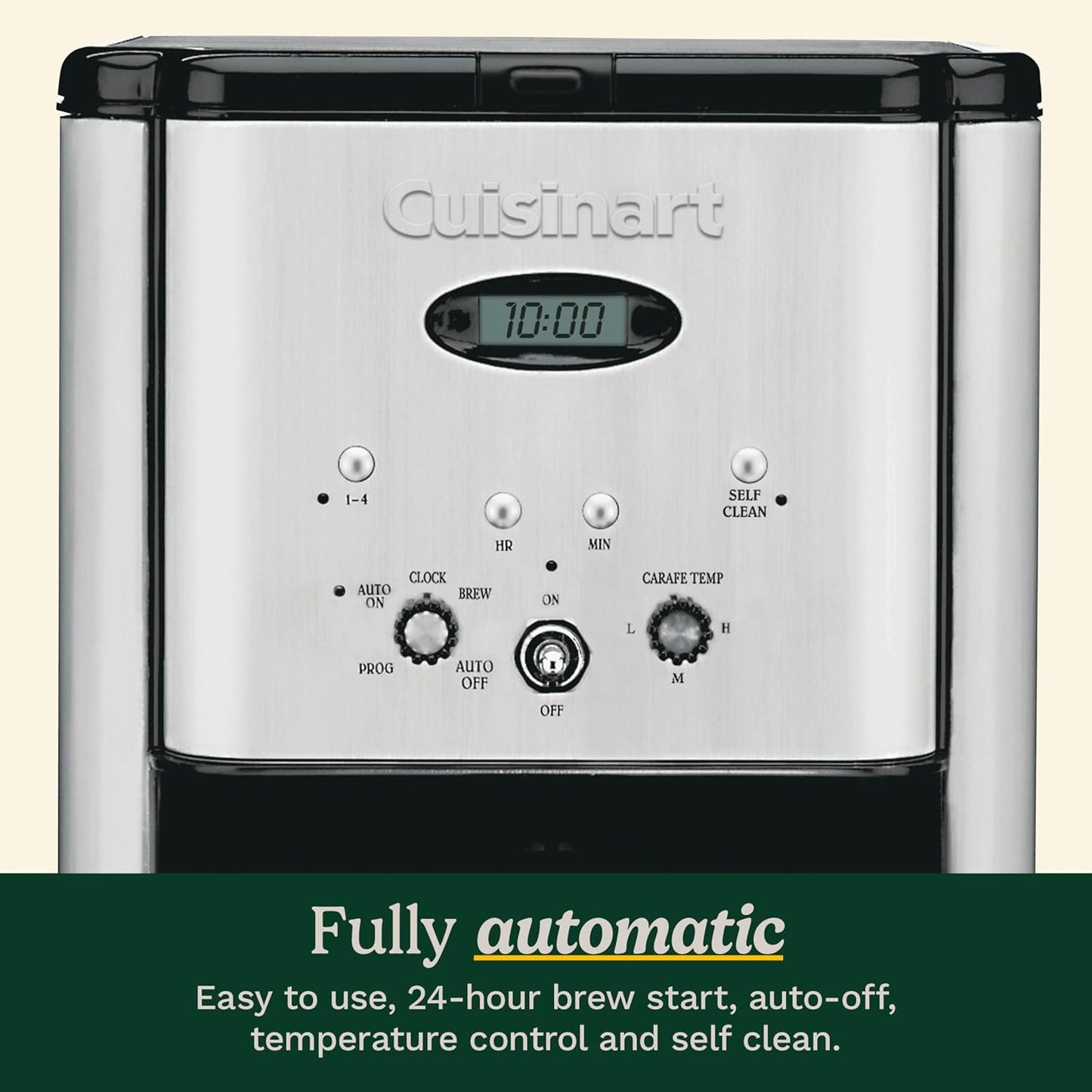 Cuisinart 12 Cup Brew Central Maker Coffee Maker, Black Stainless Steel, DCC-1200BKSNAS