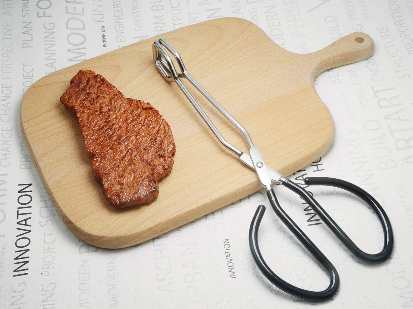 10-Inch Kitchen Scissor Tongs Stainless Steel Scissor Cooking Tongs