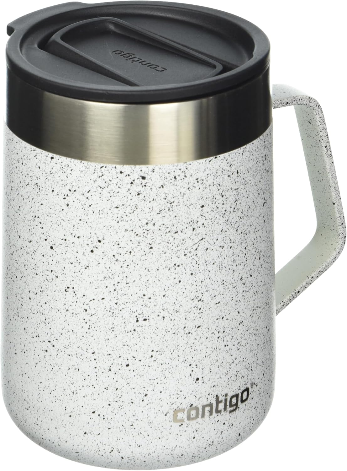 Contigo Streterville Stainless Steel Mug with Handle, 14 oz, Salt Powder Coat Speckle