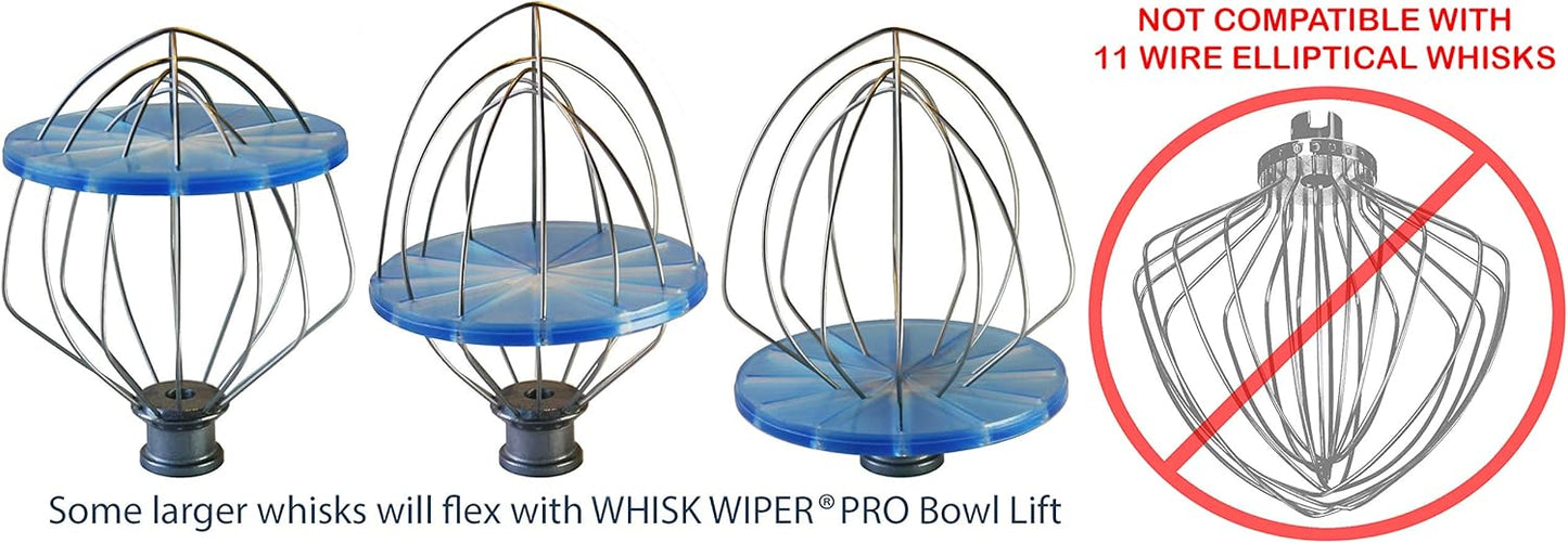 Whisk Wiper® PRO compatible with KitchenAid Bowl-Lift Stand Mixers - Mix Without The Mess - The Ultimate Stand Mixer Accessory - Only Compatible With 6-Wire Whisks (Color: Clear)